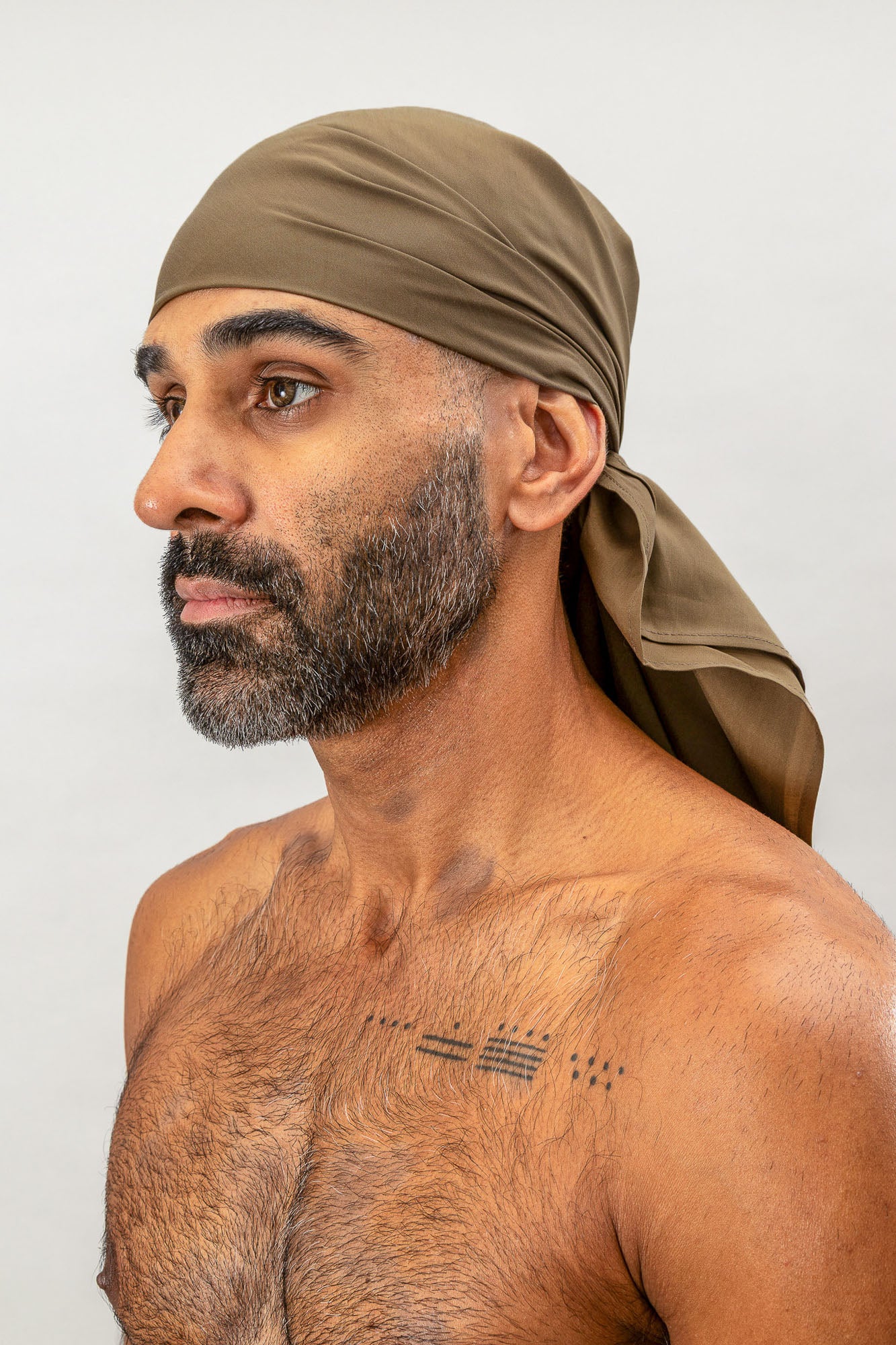 Vegan Silk Square Scarf - Olive