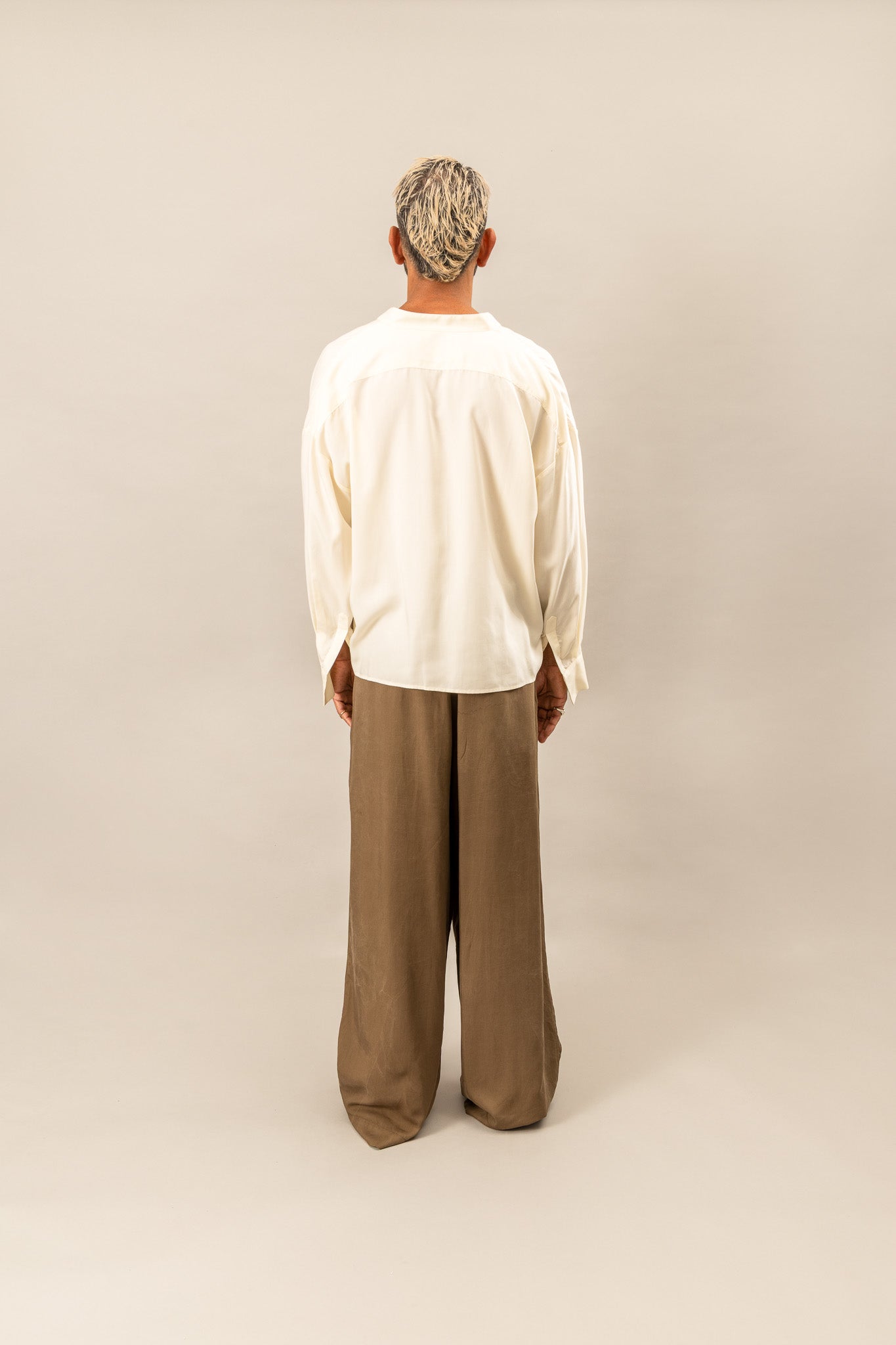 High Waisted Pleated Pants - Olive