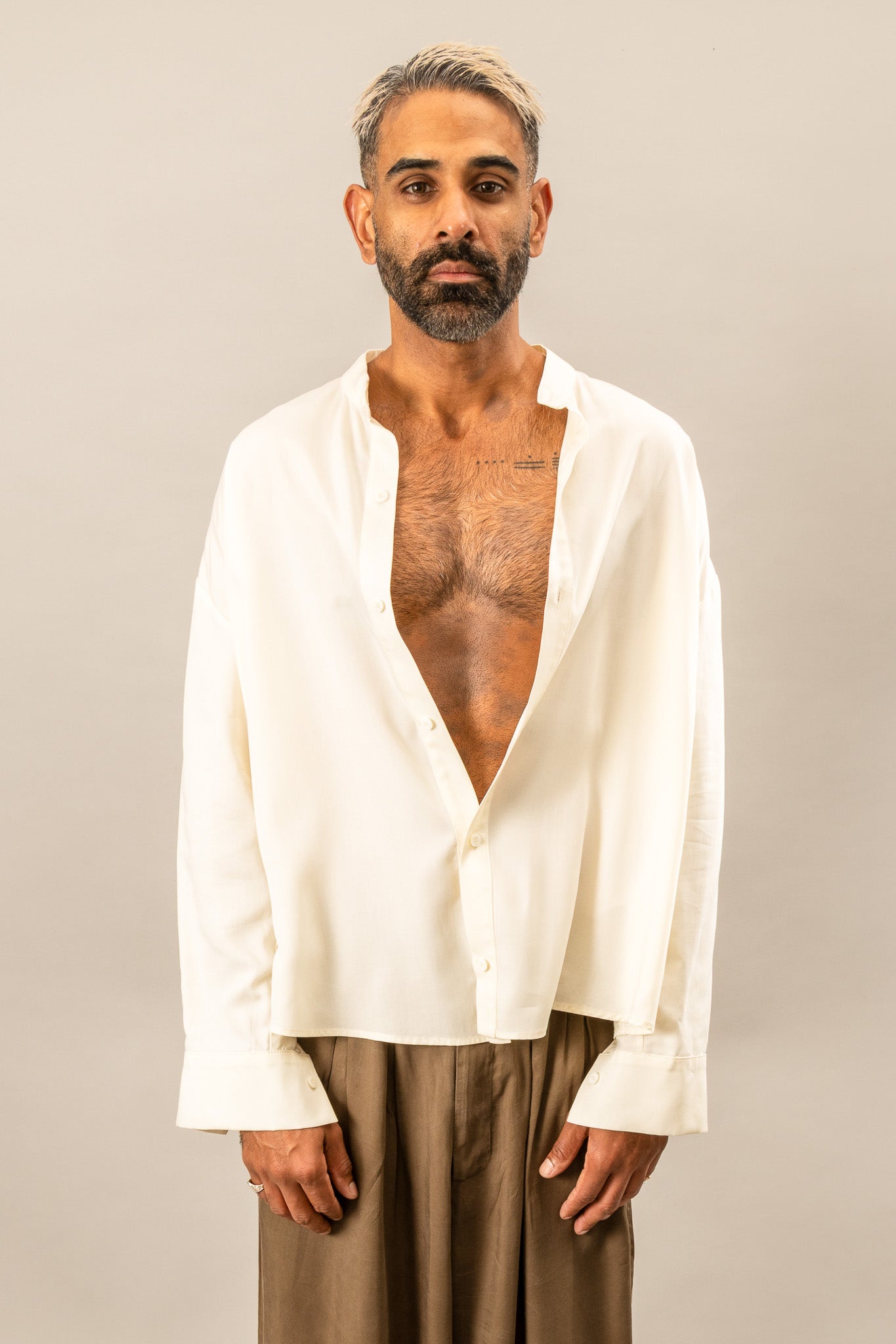 High Waisted Pleated Pants - Olive