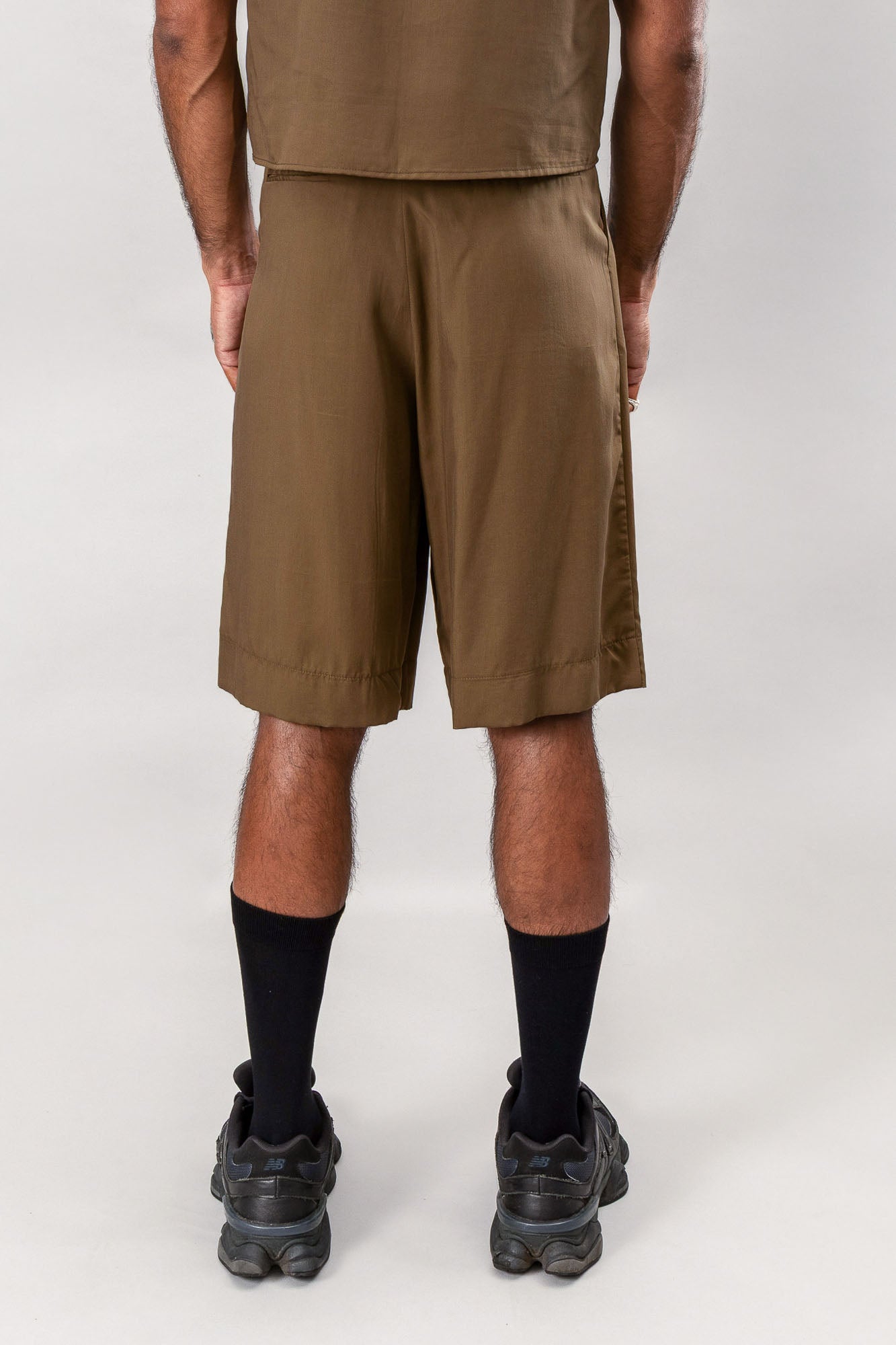 Wide Leg Shorts - Olive