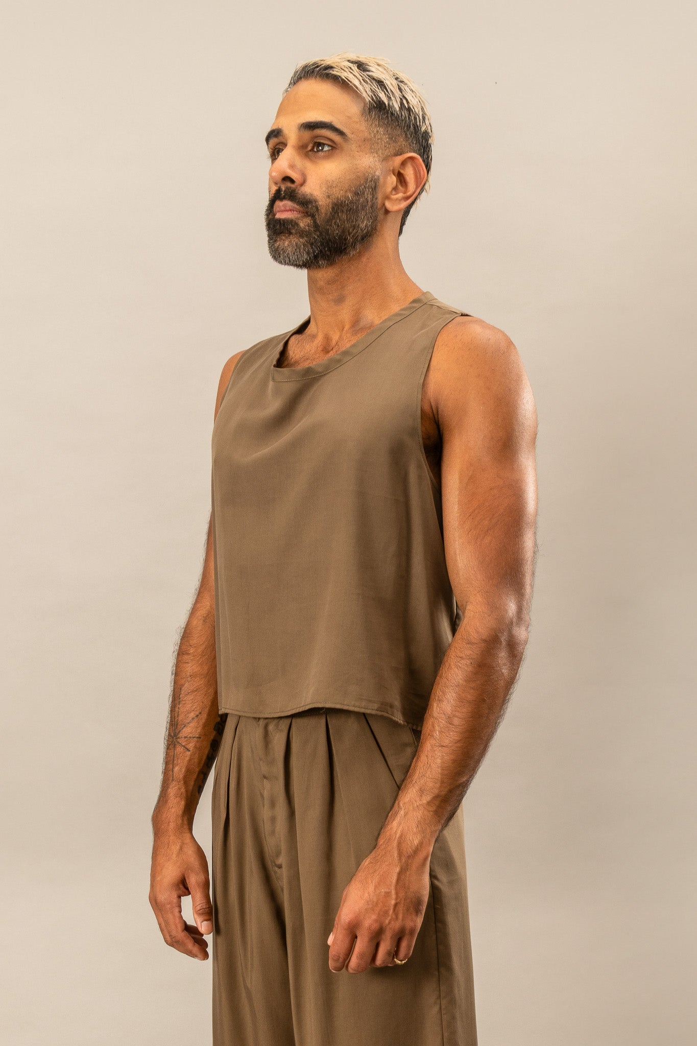 Cropped Tank - Olive