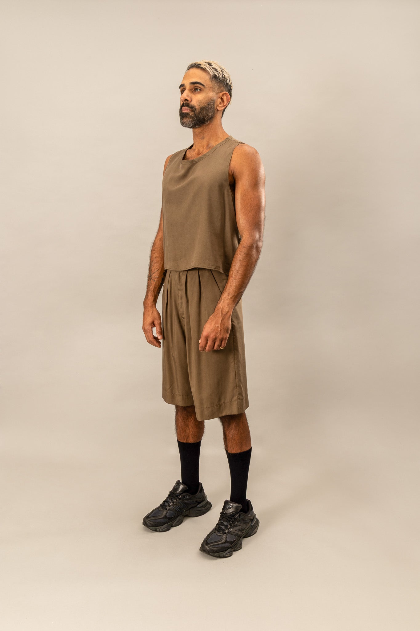 Cropped Tank - Olive