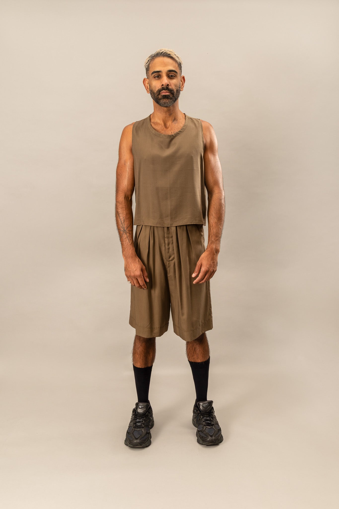 Cropped Tank - Olive