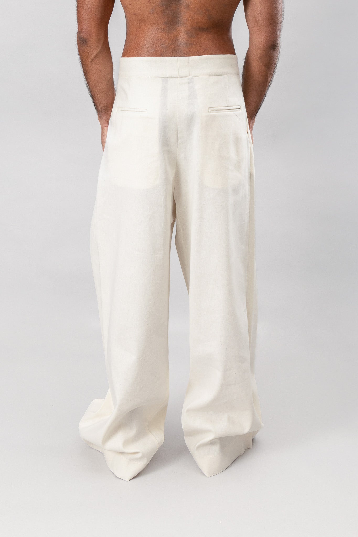 Tailored Pleated Pants - Recycled Cotton