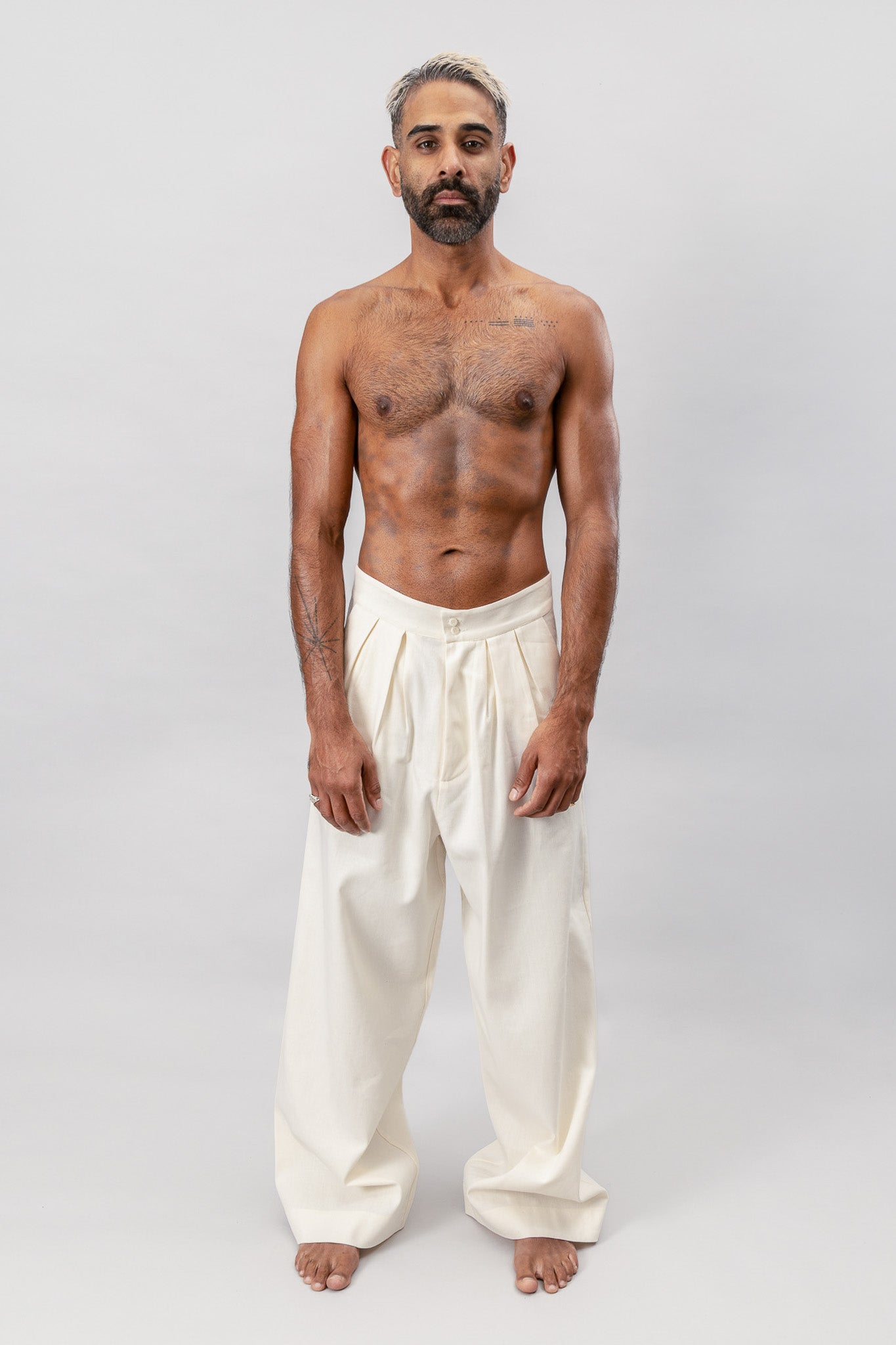 Tailored Pleated Pants - Recycled Cotton