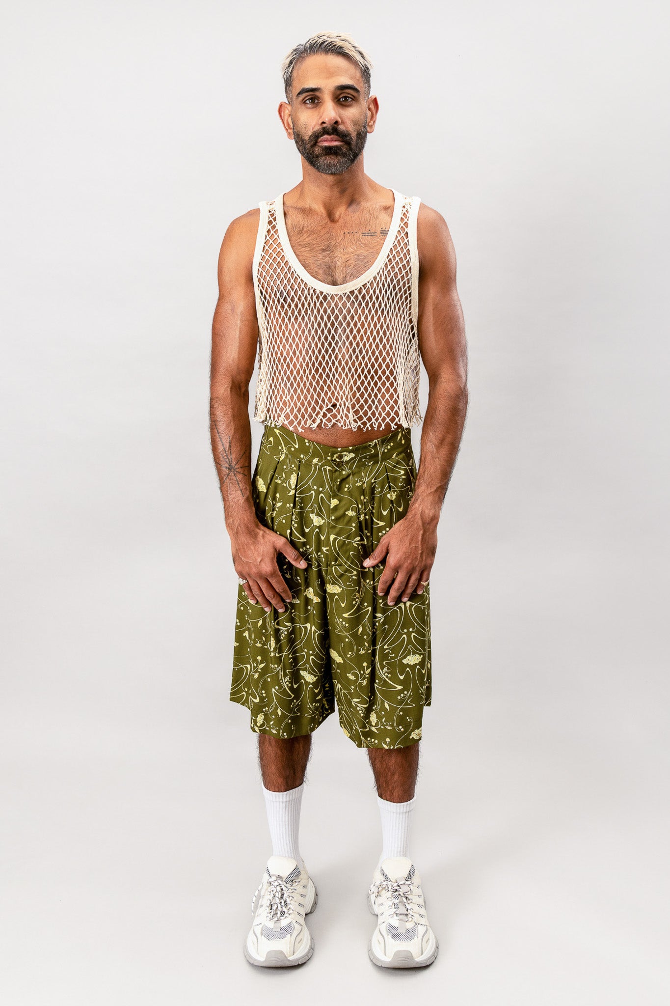 Wide Leg Shorts - Sylvan Green