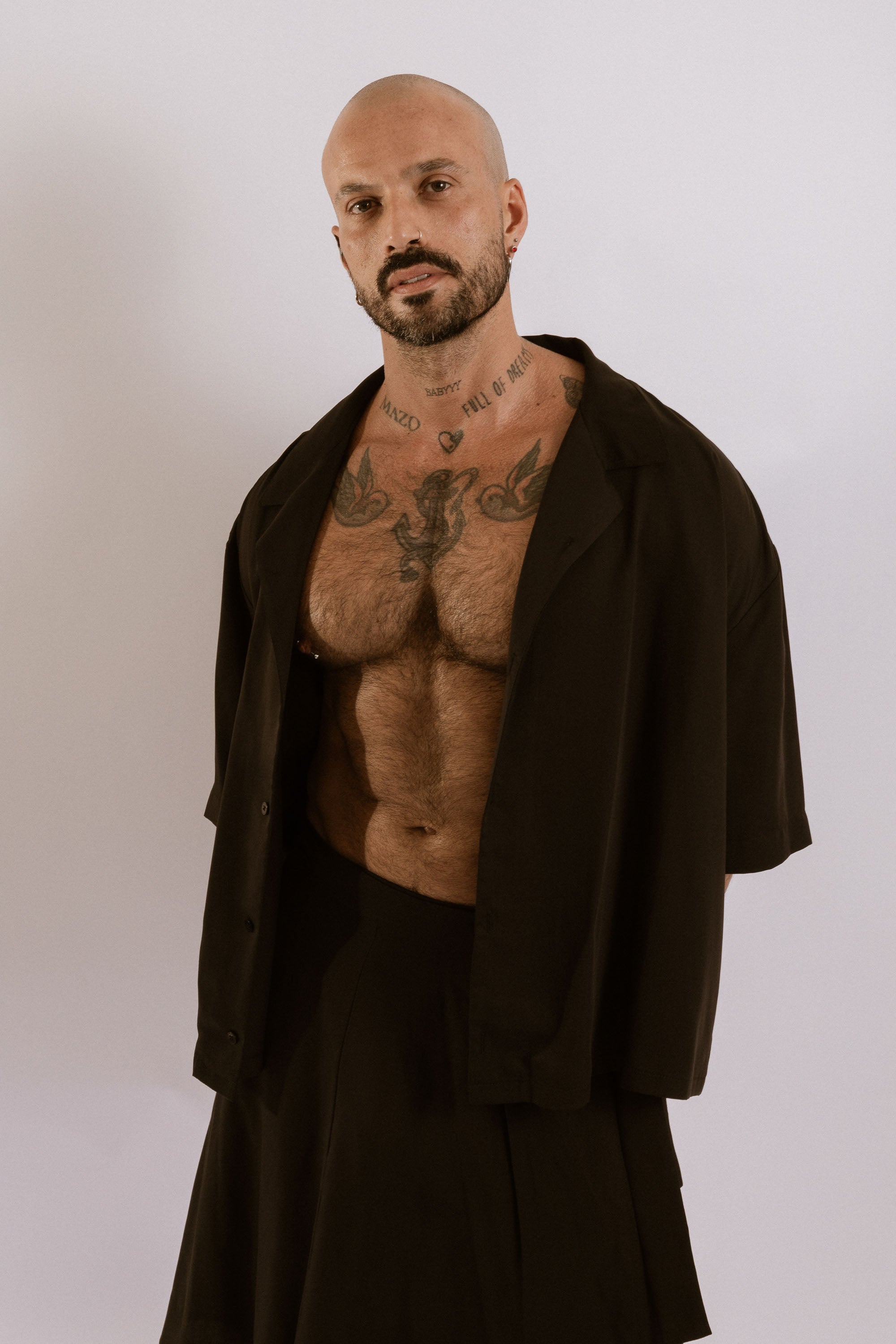 Artemisia Camp Collar Shirt - Black