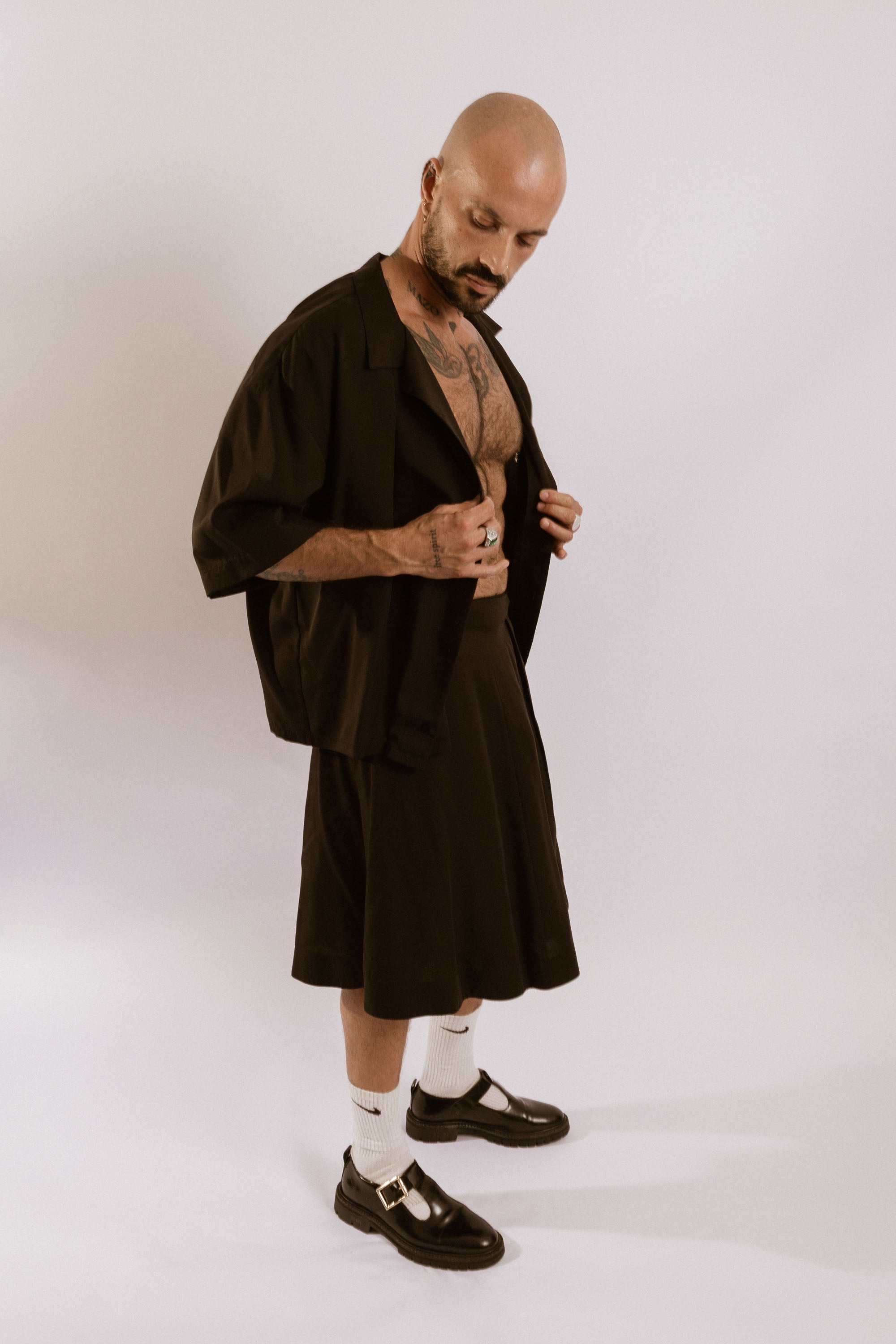 Artemisia Camp Collar Shirt - Black