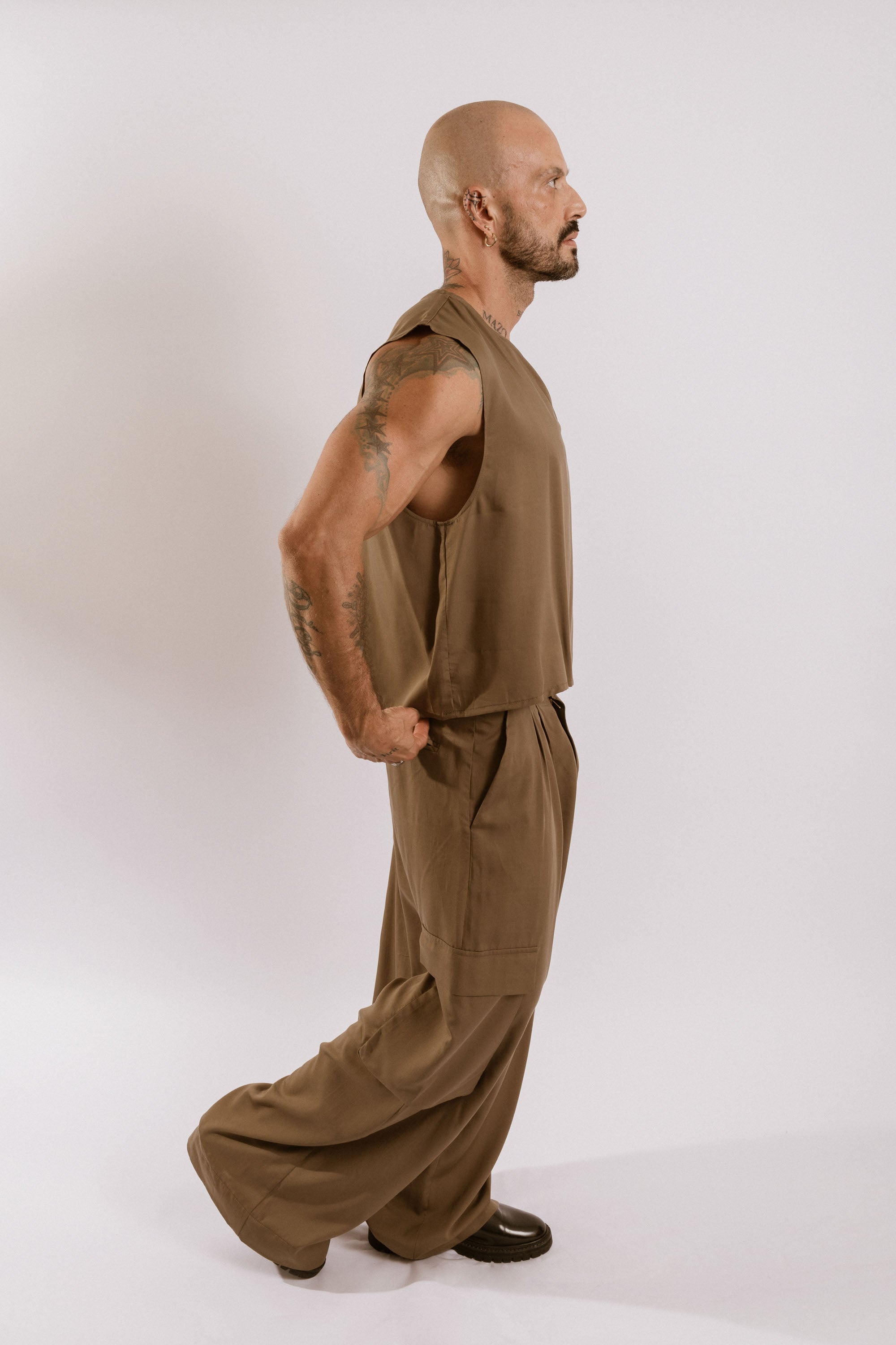 Amaranth Wide Leg Pants - Olive