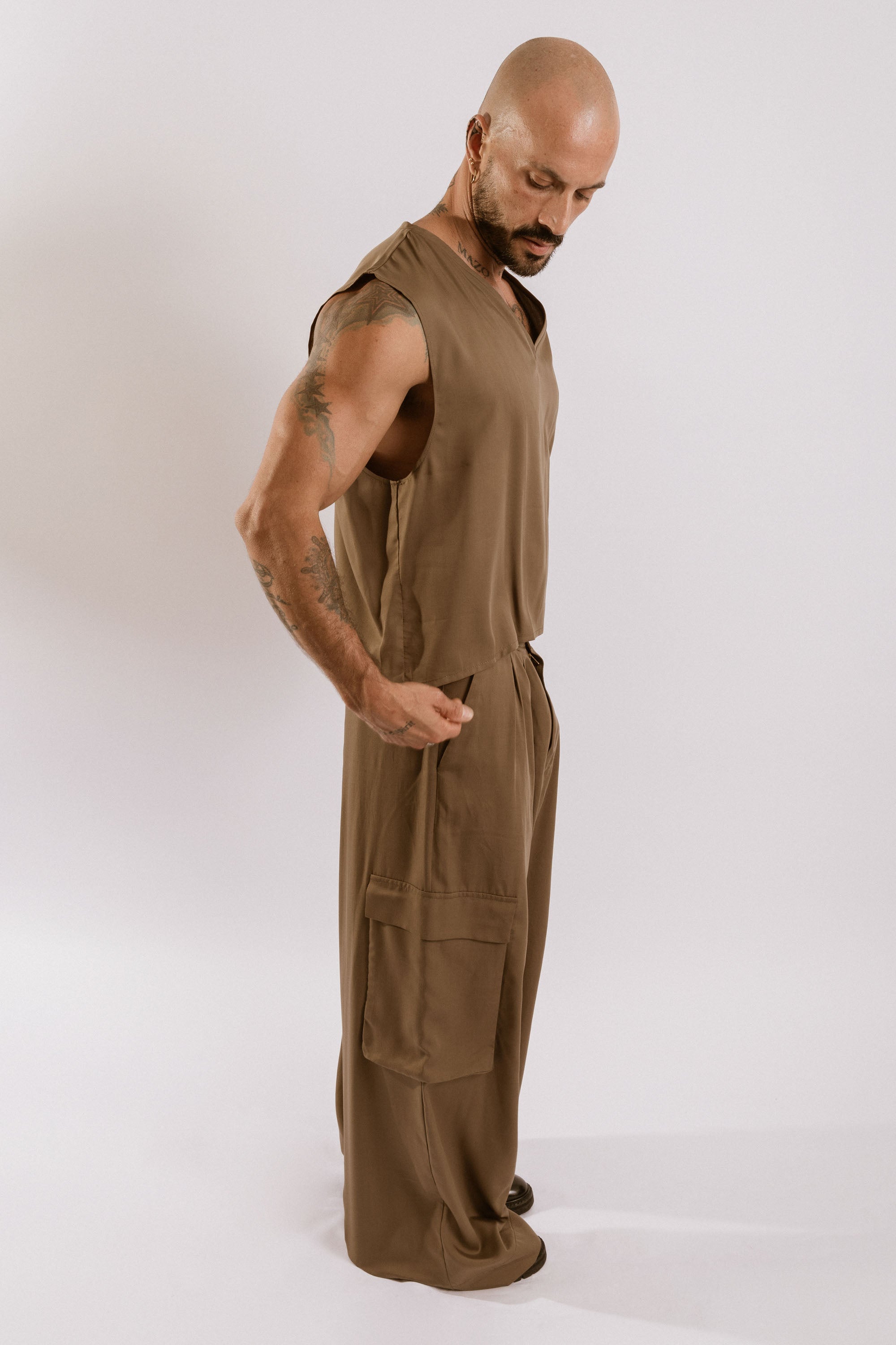 Amaranth Wide Leg Pants - Olive