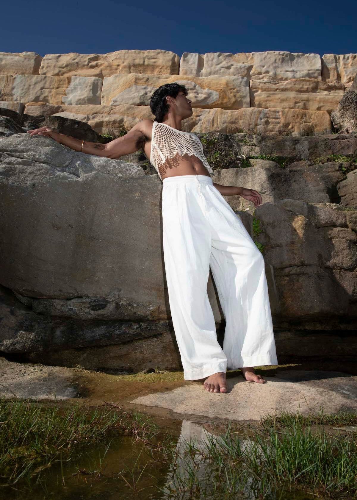 High Waisted Pants (Recycled Cotton) - The Glade