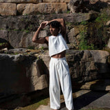High Waisted Pants (Recycled Cotton) - The Glade