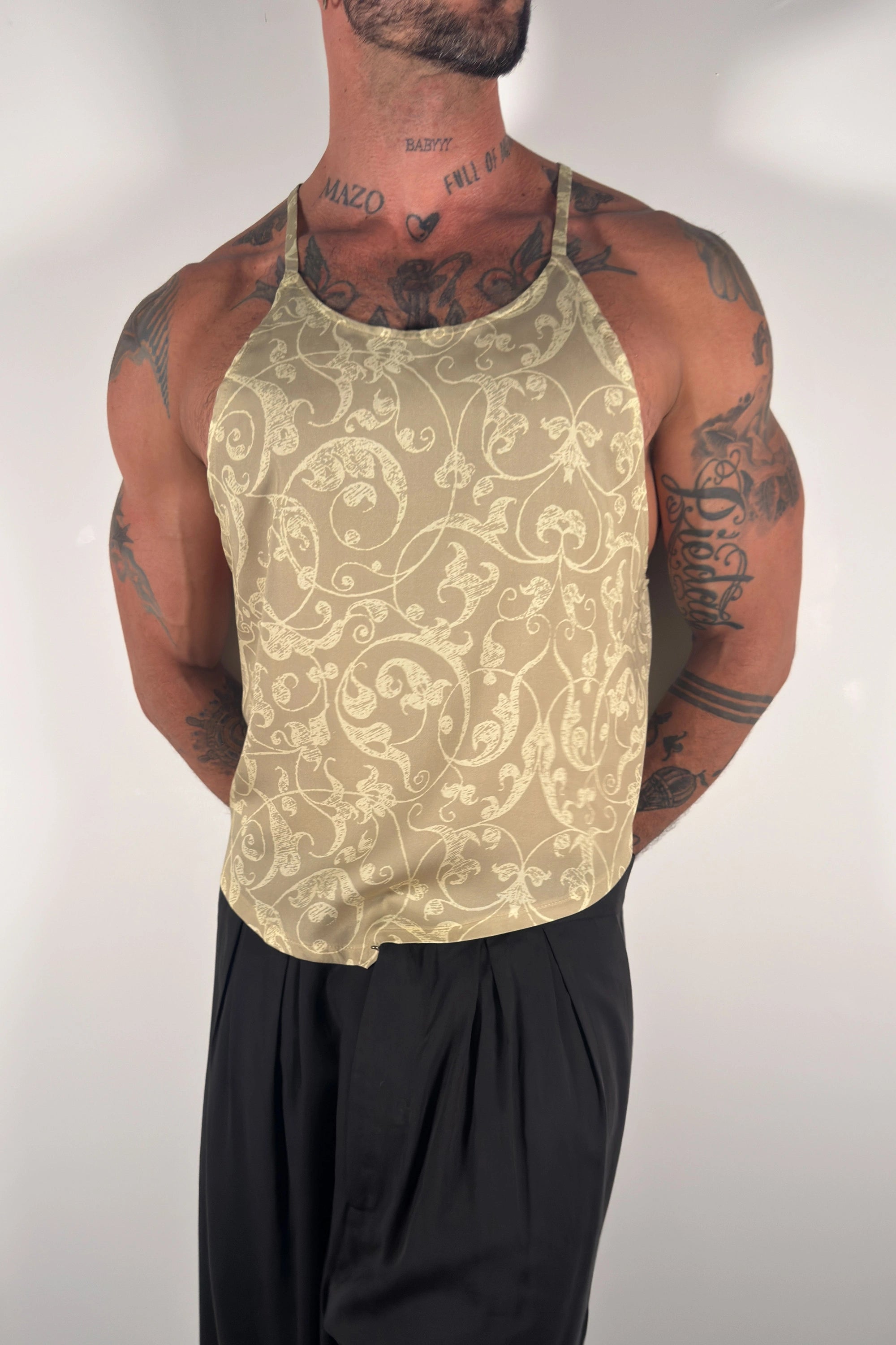 Oleander Halter Tank - Light Arabesque