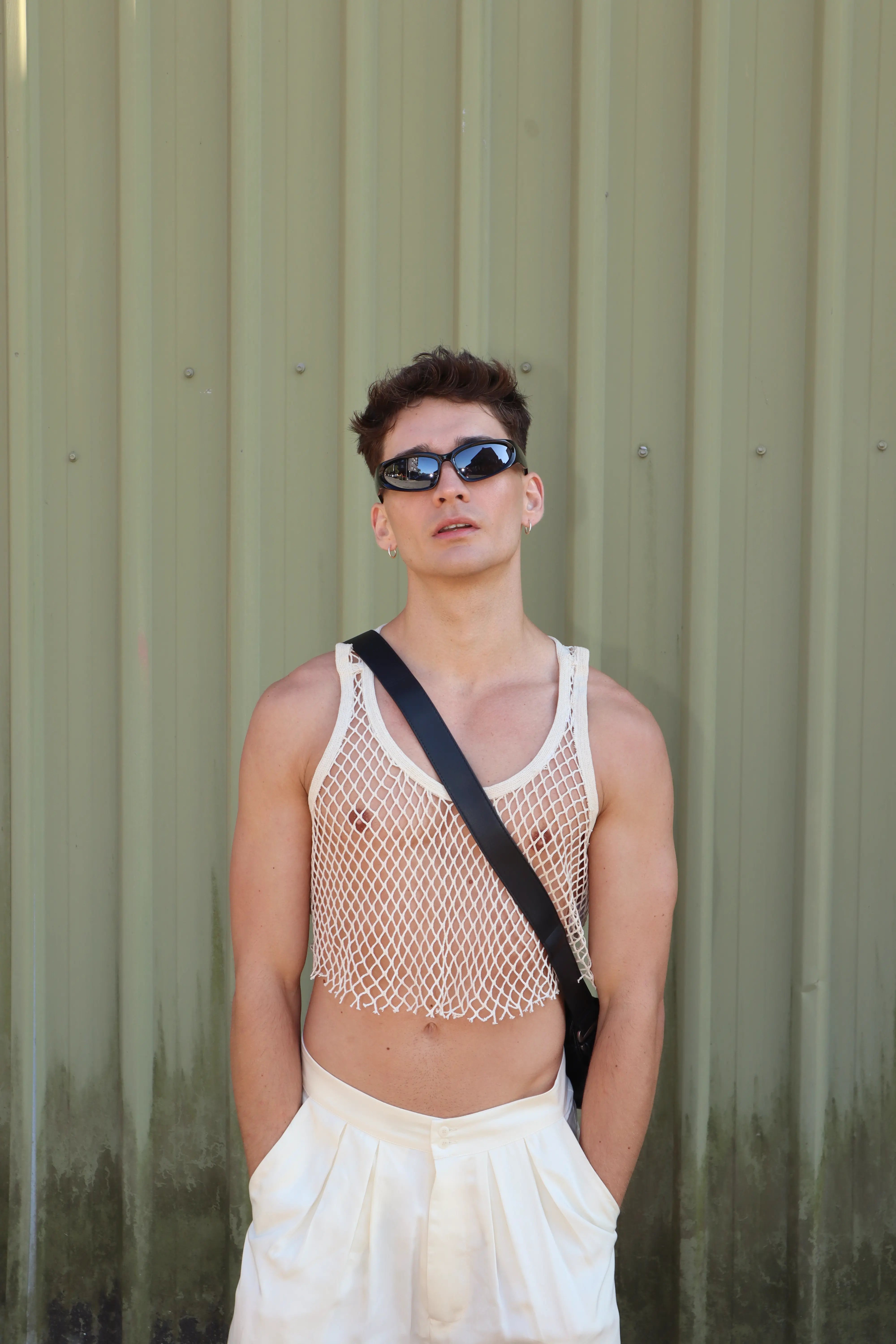 Net Mesh Crop - Recycled Cotton