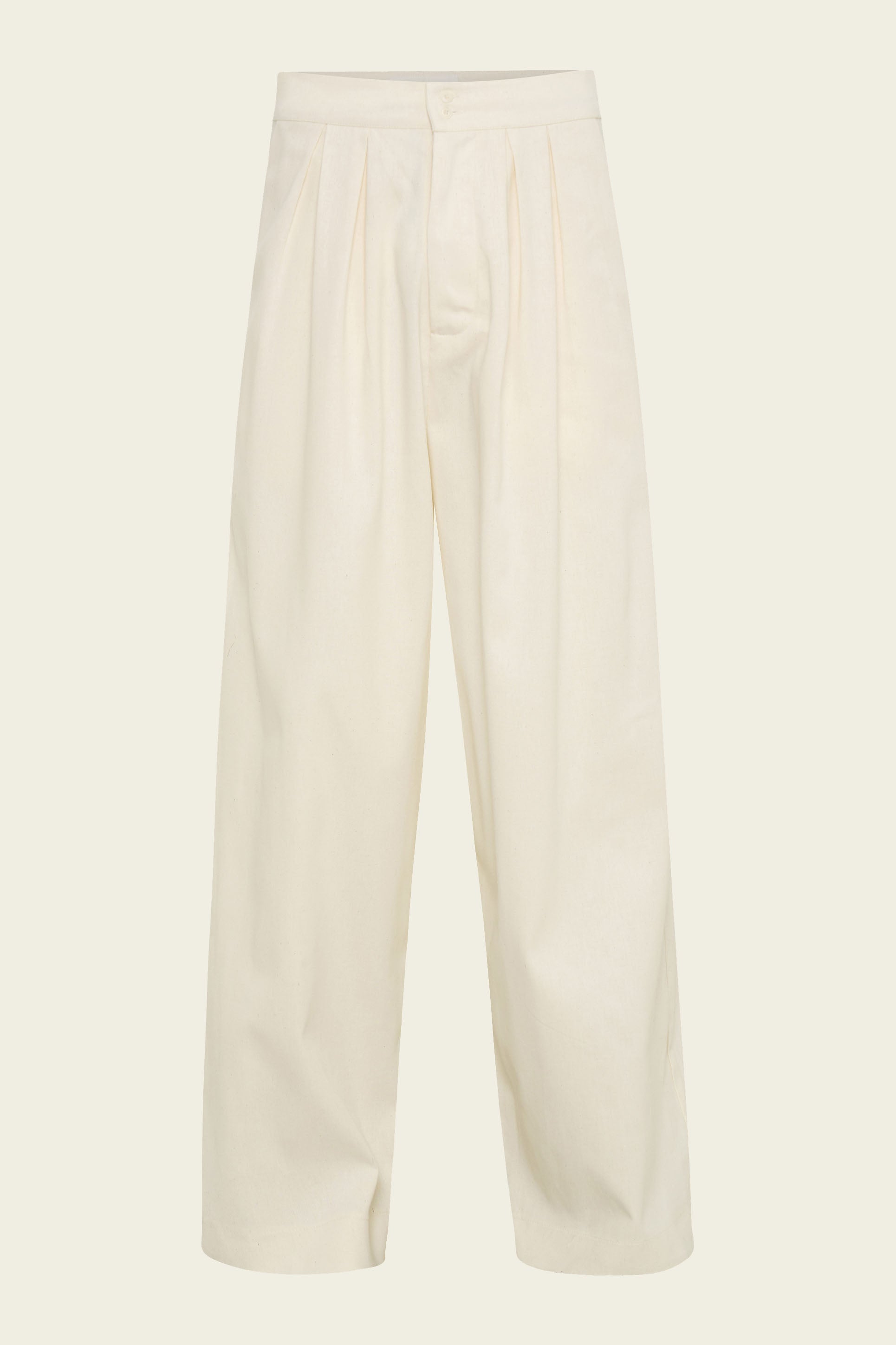 Men's High Waisted Pleated Pants - Recycled Cotton - The Glade