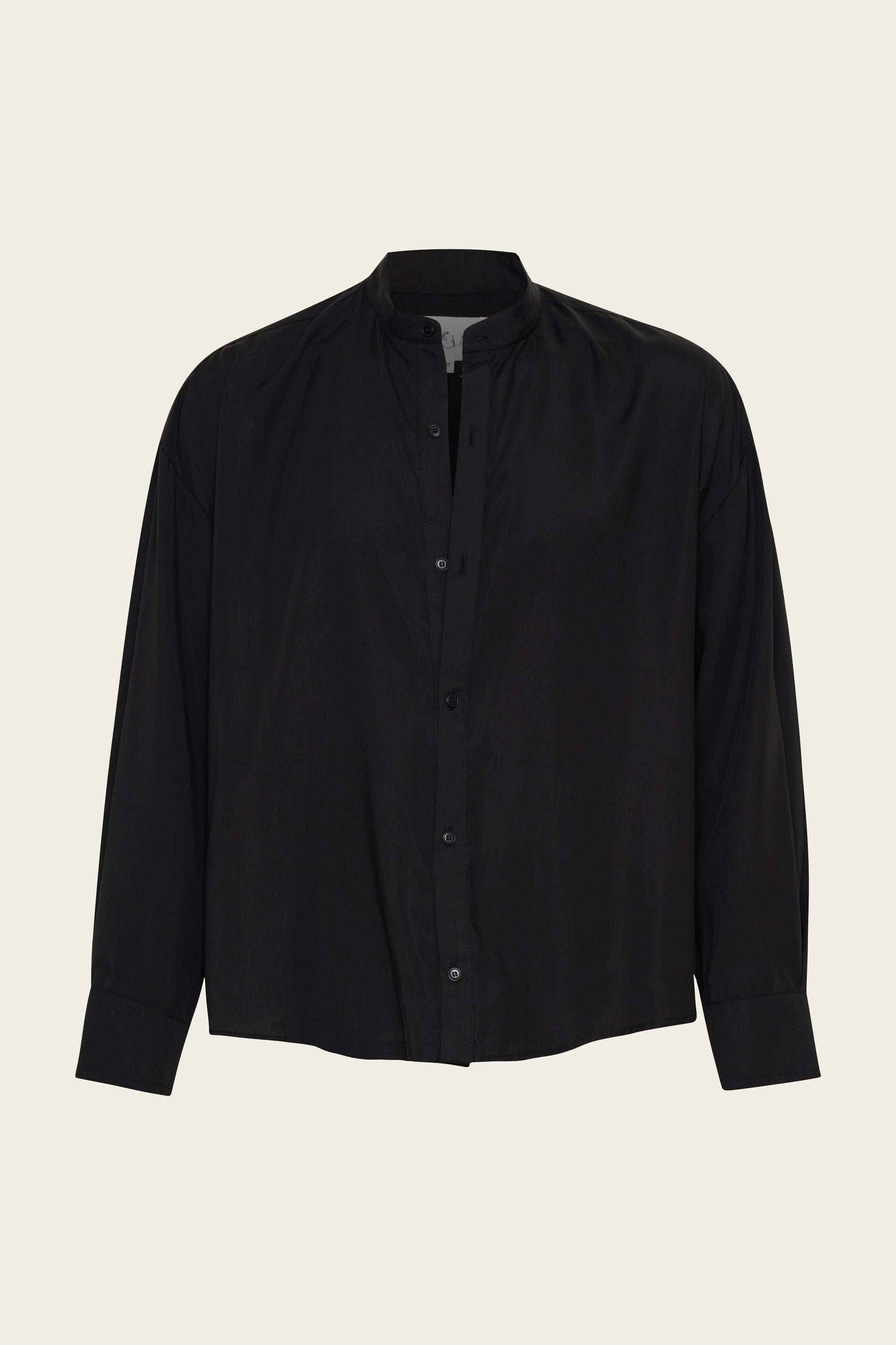 Men's Oversized Atelier Shirt - Black Tencel (Eucalyptus) - The Glade