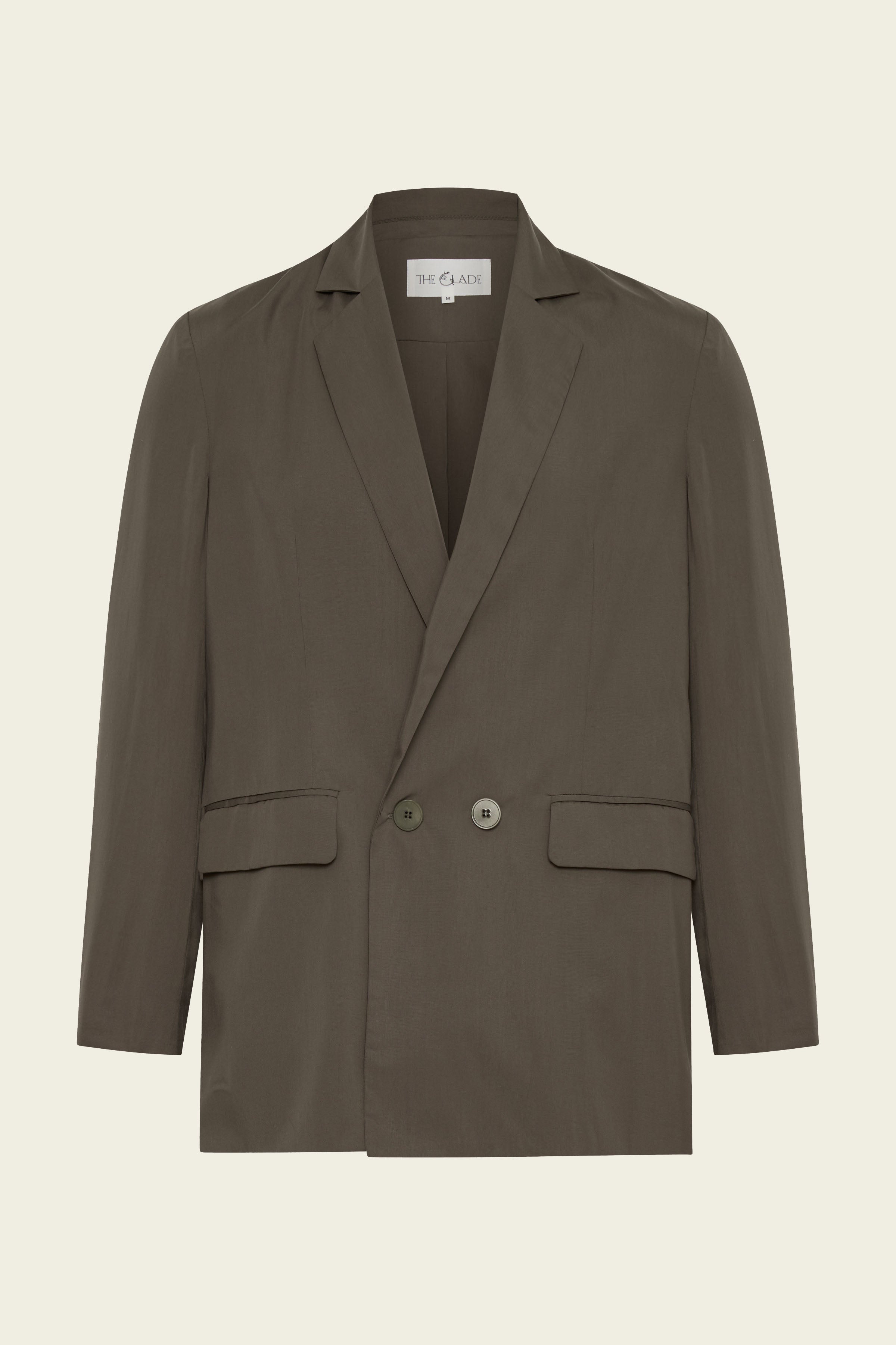 Men's Double Breasted Blazer - Gumnut Tencel (Eucalyptus) - The Glade