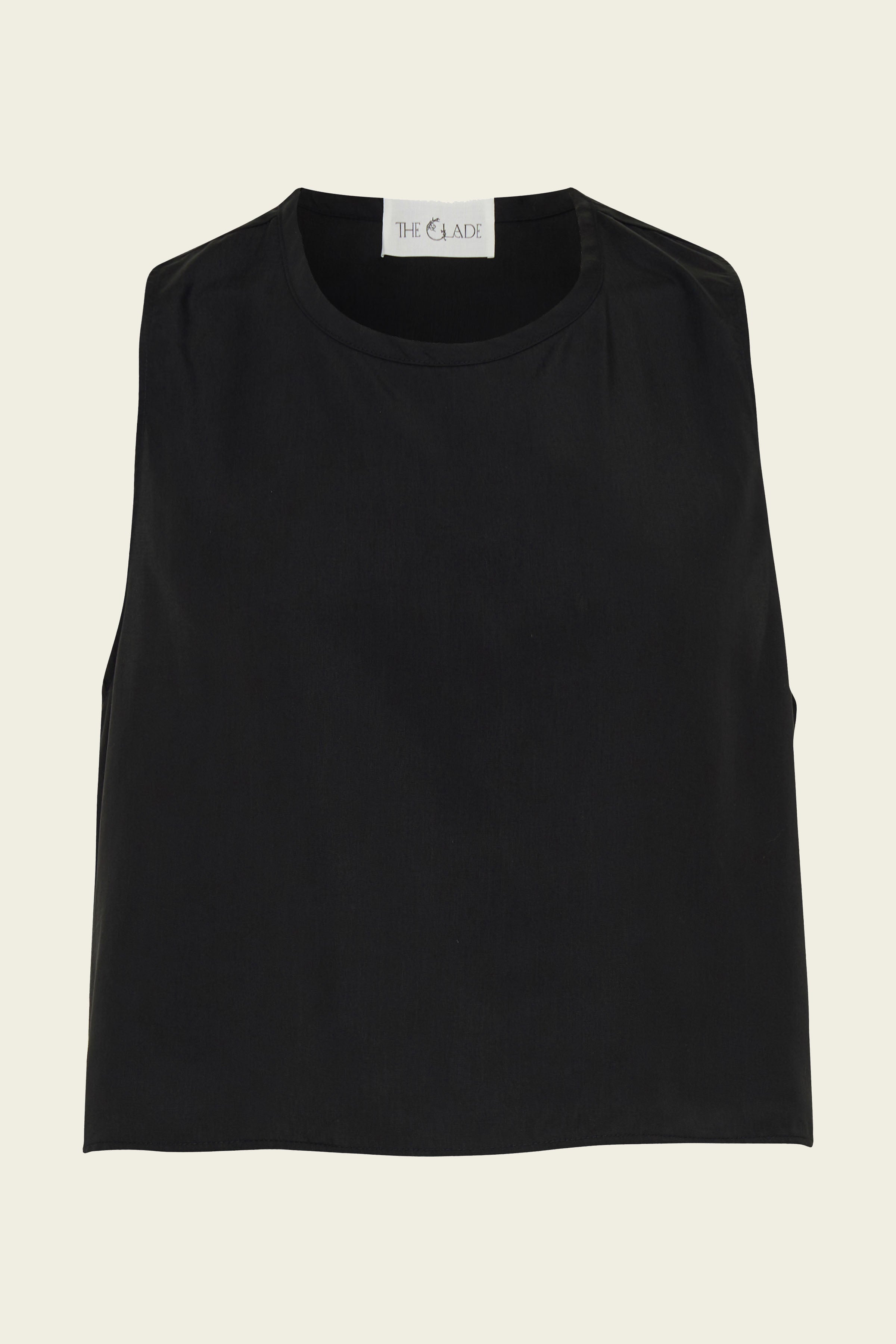 Men's Cropped Tank Top - Black Tencel (Eucalyptus) - The Glade