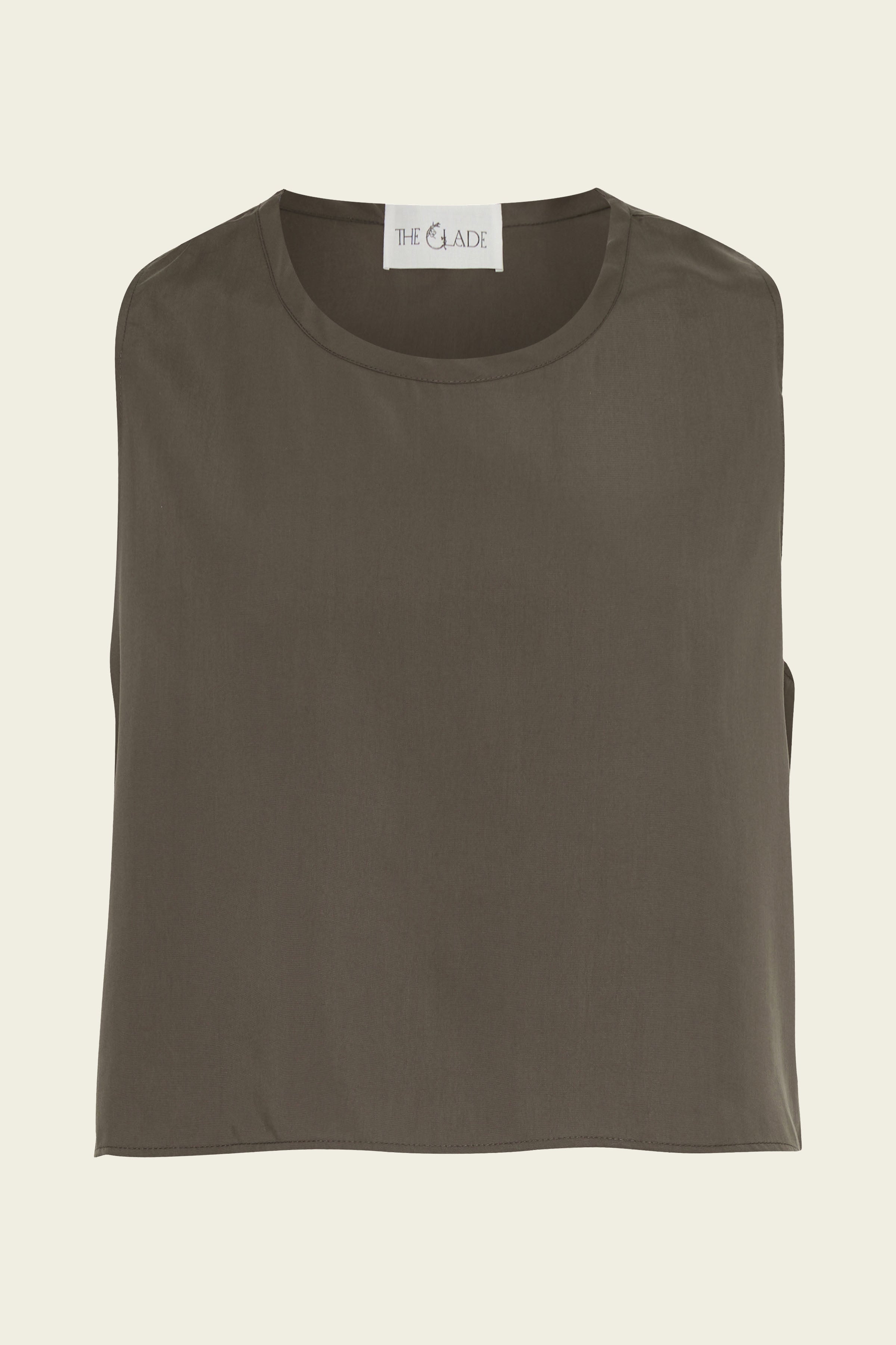 Men's Cropped Tank Top - Gumnut Tencel (Eucalyptus) - The Glade