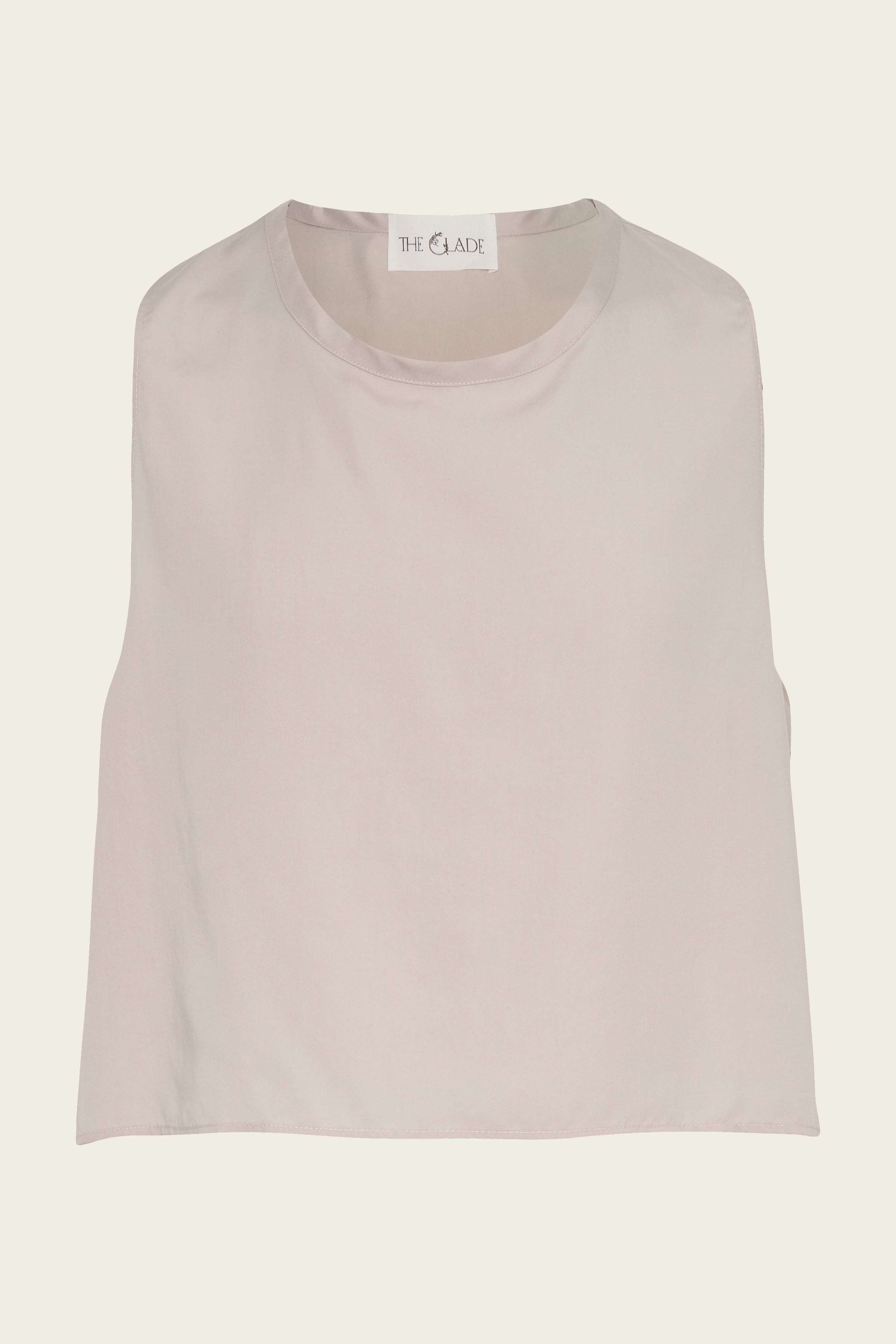 Men's Cropped Tank Top - Mushroom Tencel (Eucalyptus) - The Glade