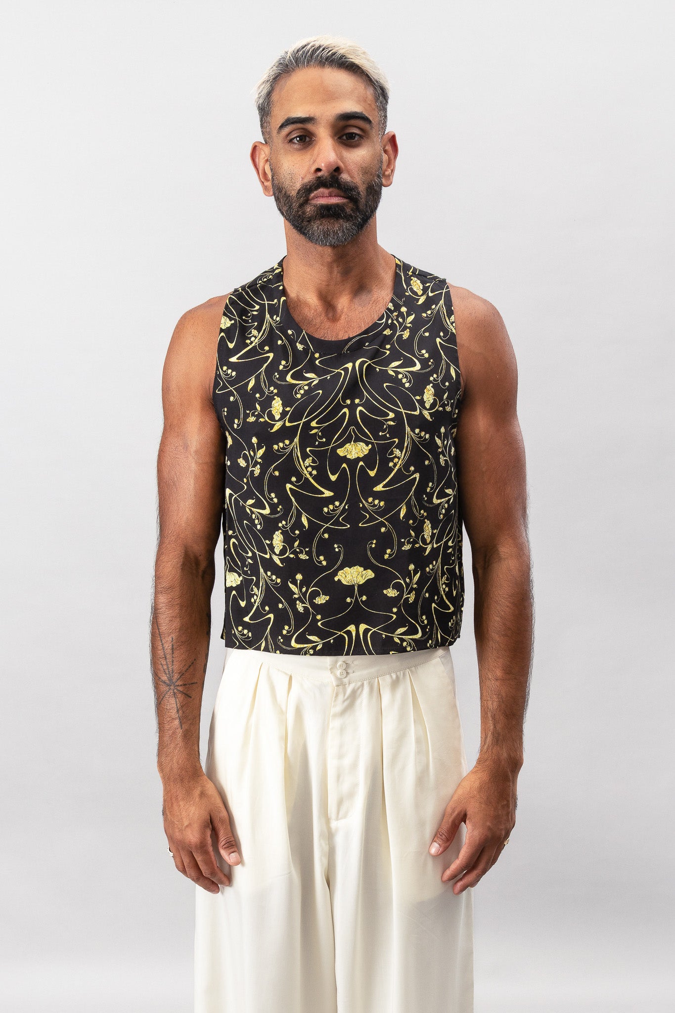 Cropped Tank - Sylvan Black