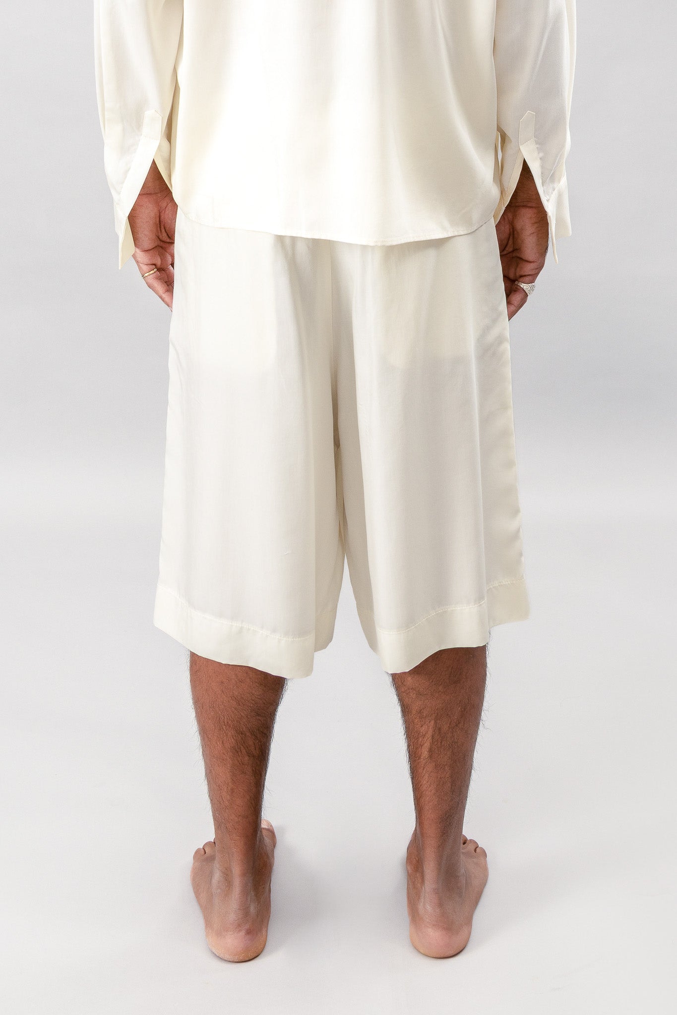 Wide Leg Shorts - Cream