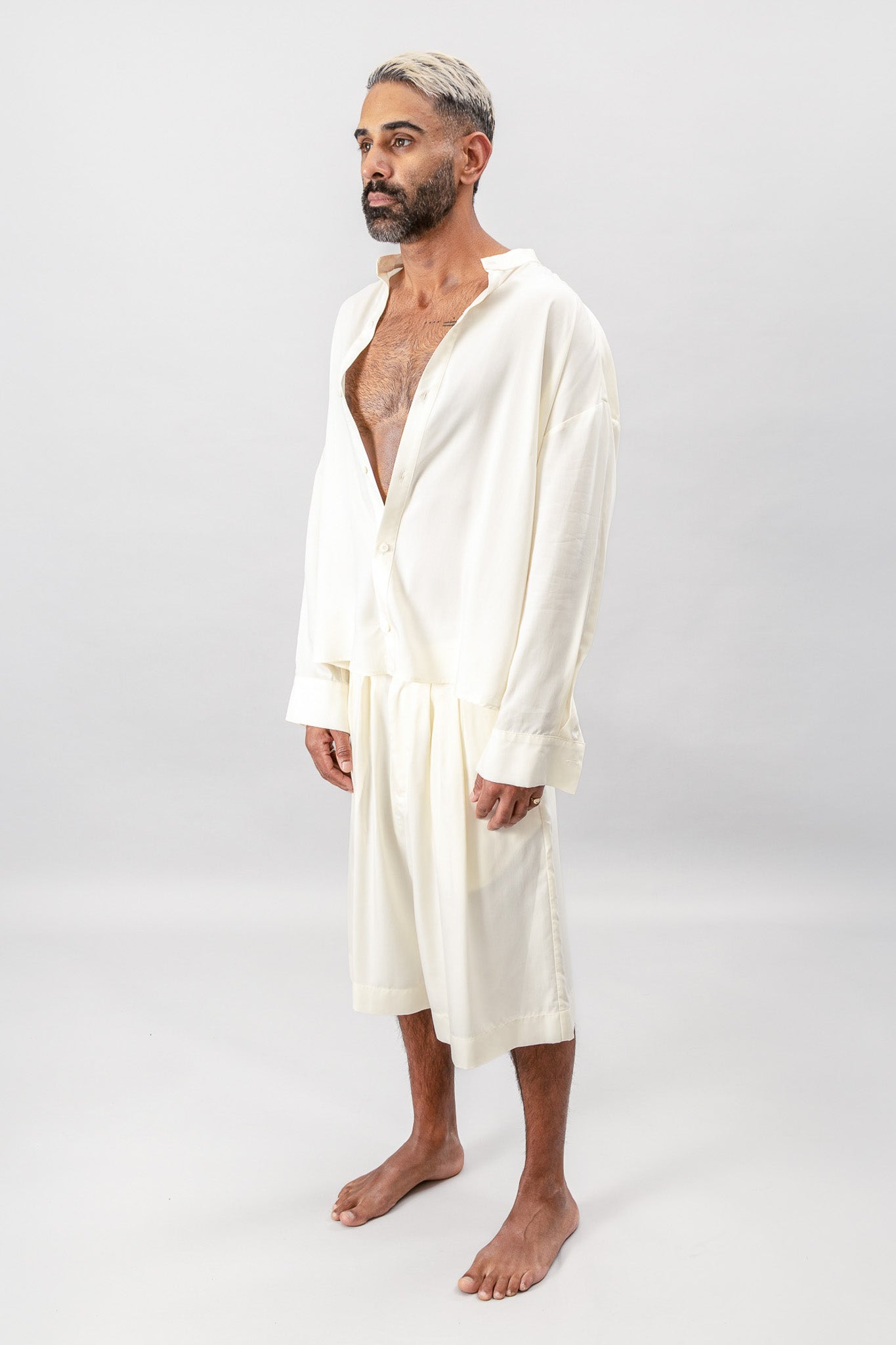 Wide Leg Shorts - Cream