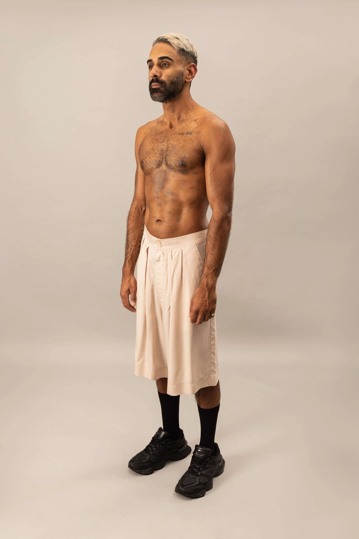 Relaxed Wide Leg Shorts | Pink Clay
