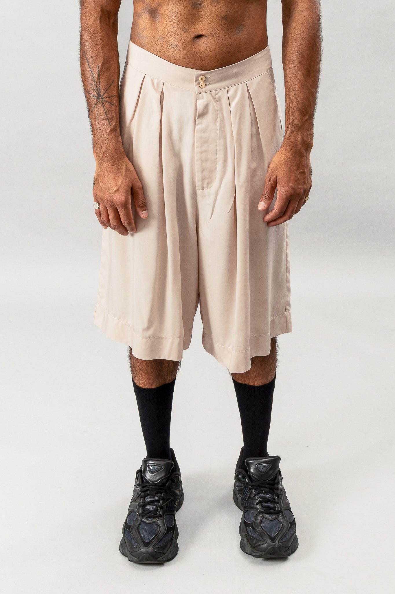 Wide Leg Shorts - Dusty Pink