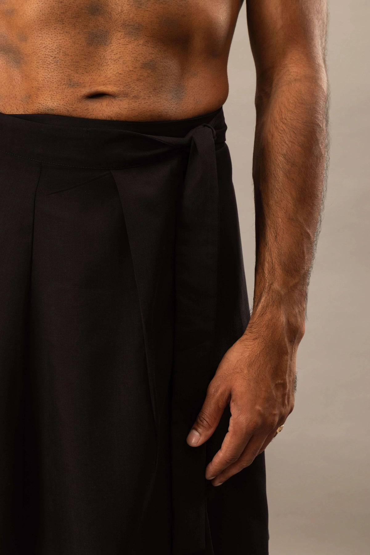Kilt Wrap Skirt | Natural Black