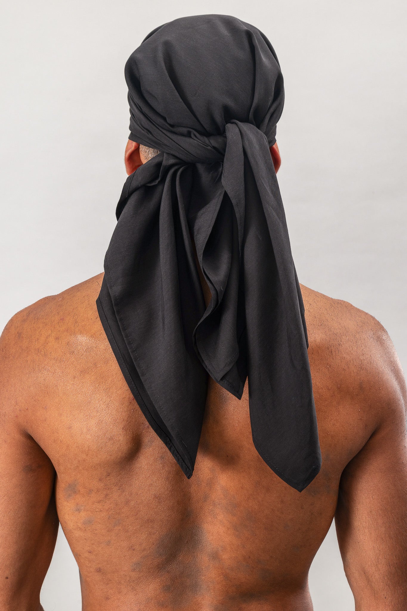 Vegan Silk Square Scarf - Black