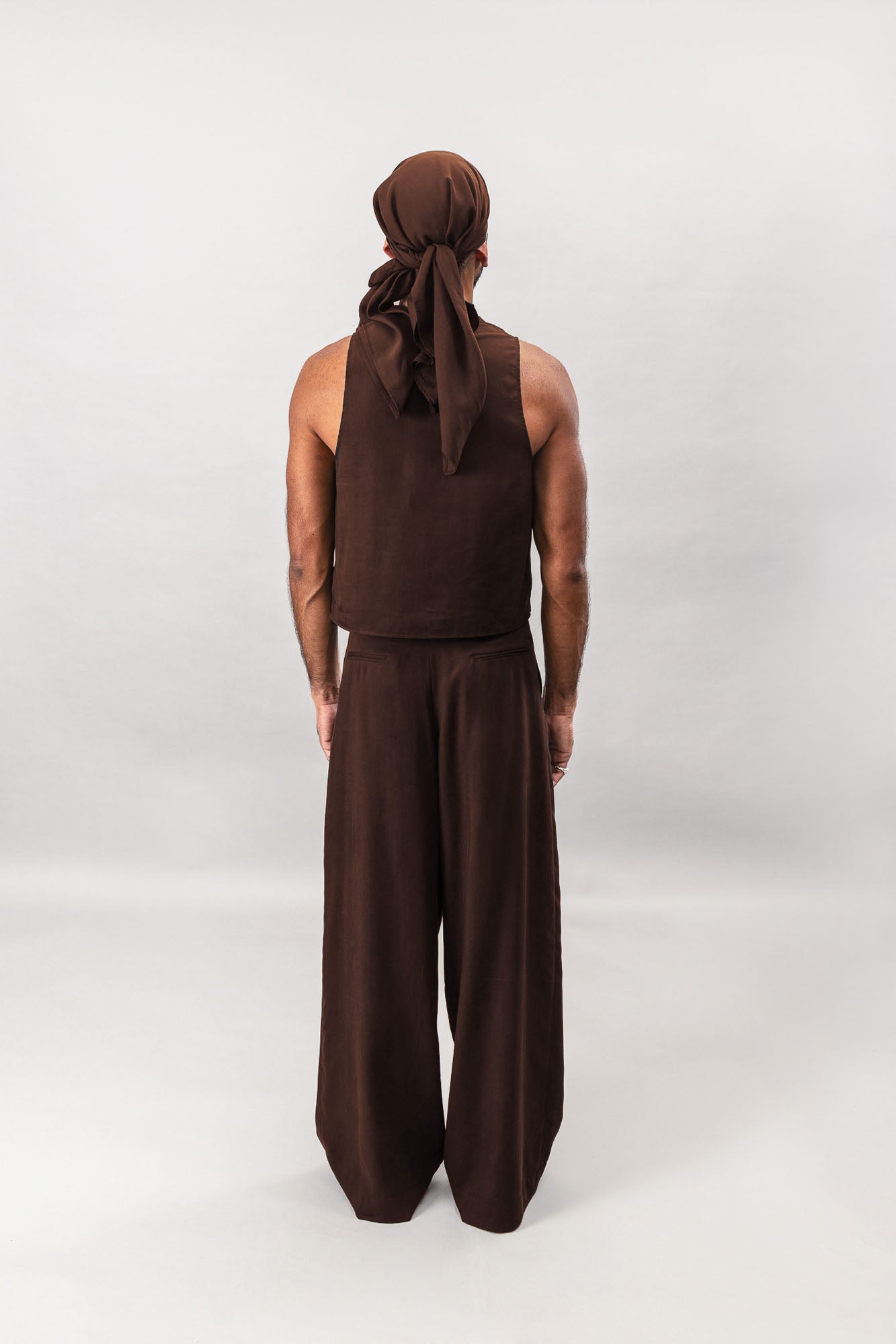 Tailored Pleated Pants - Burgundy