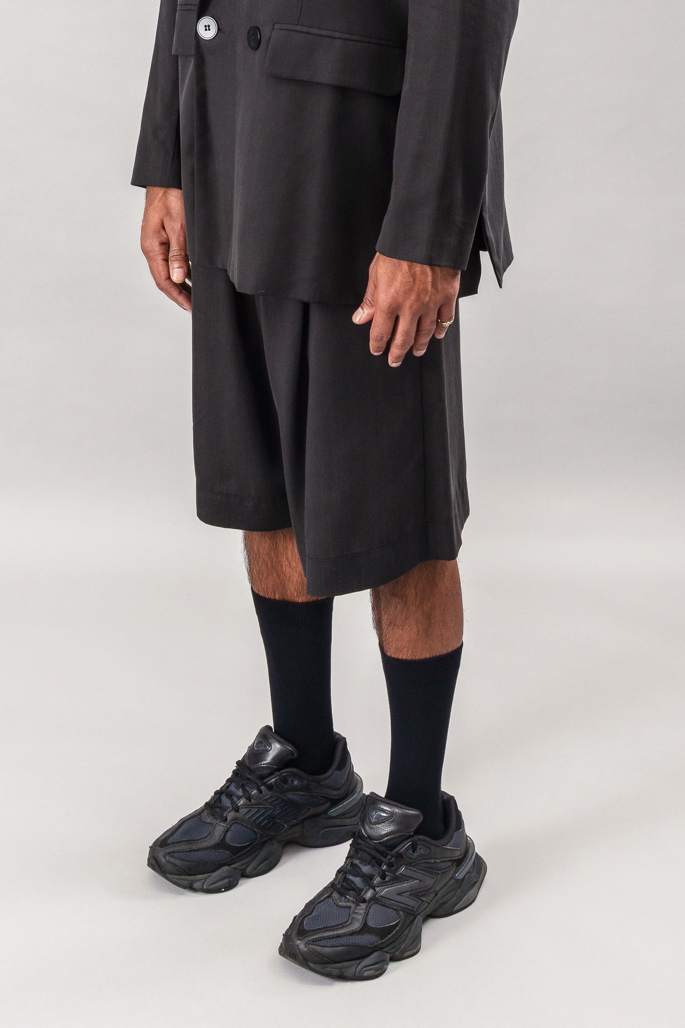 Wide Leg Shorts - Black