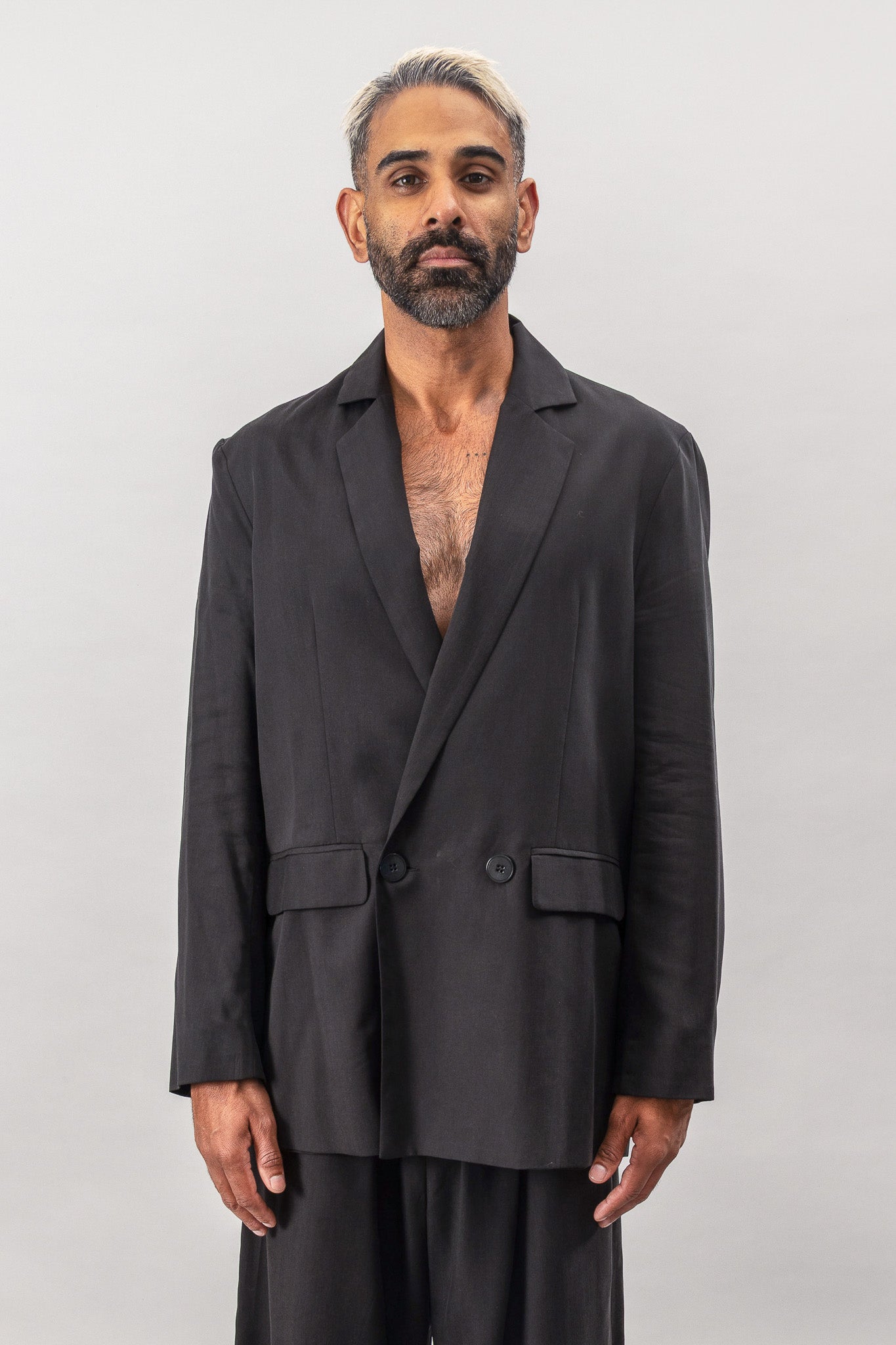 Double Breasted Blazer - Black