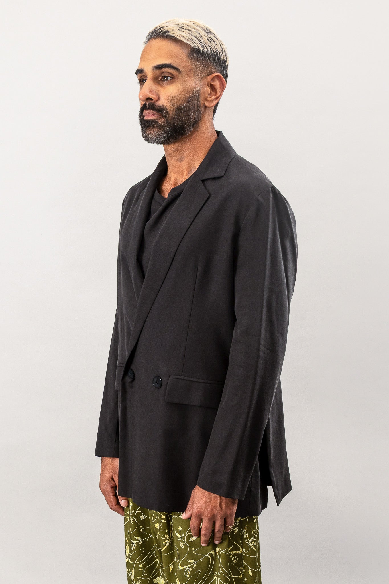 Double Breasted Blazer - Black