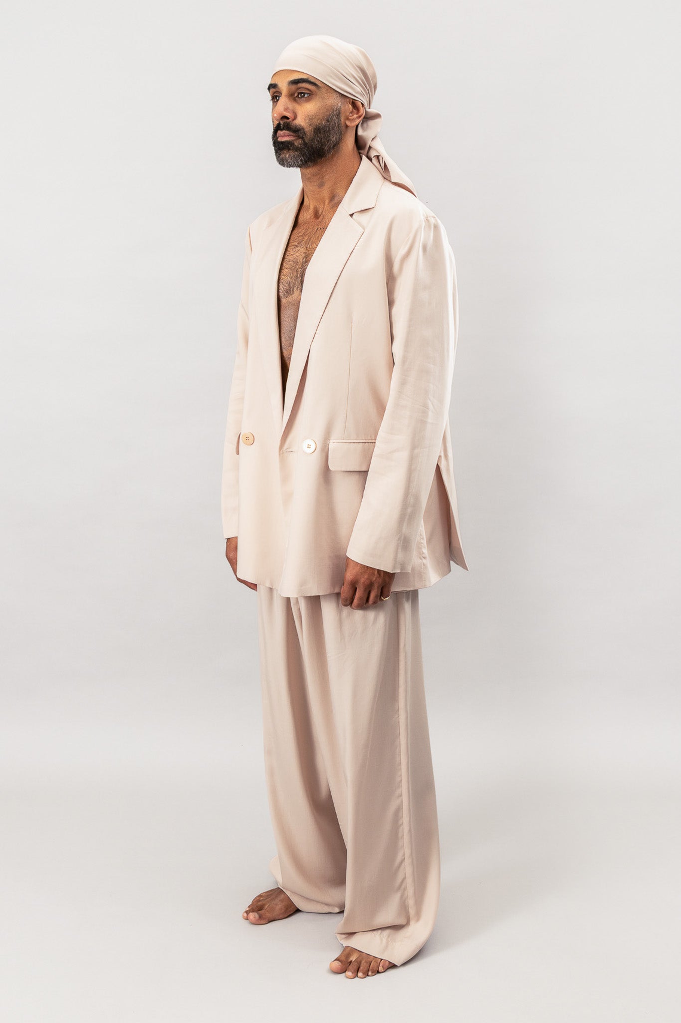 Double Breasted Blazer - Dusty Pink