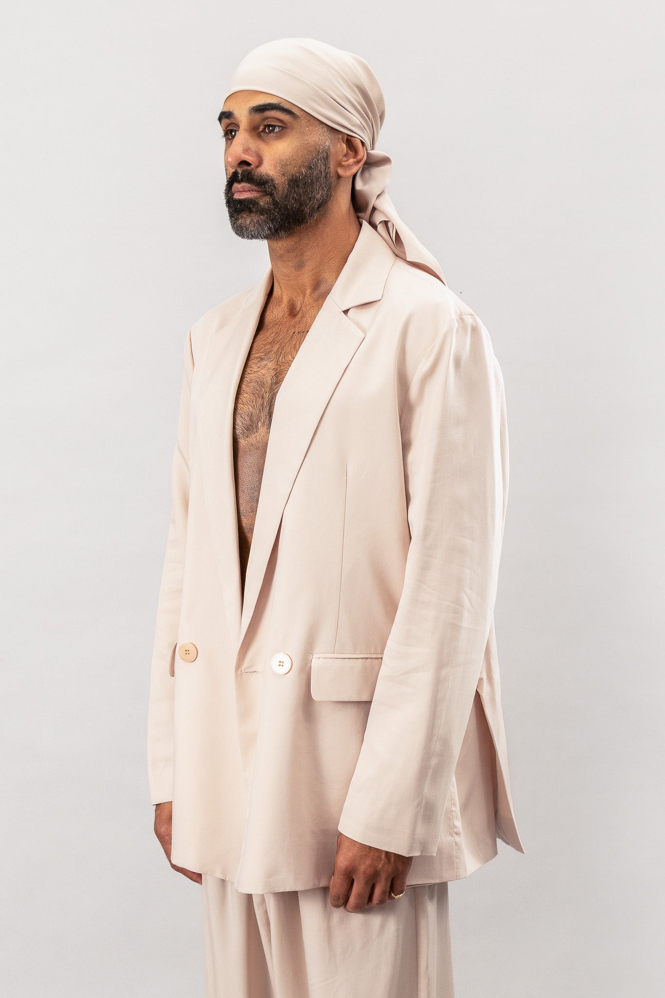 Double Breasted Blazer - Dusty Pink