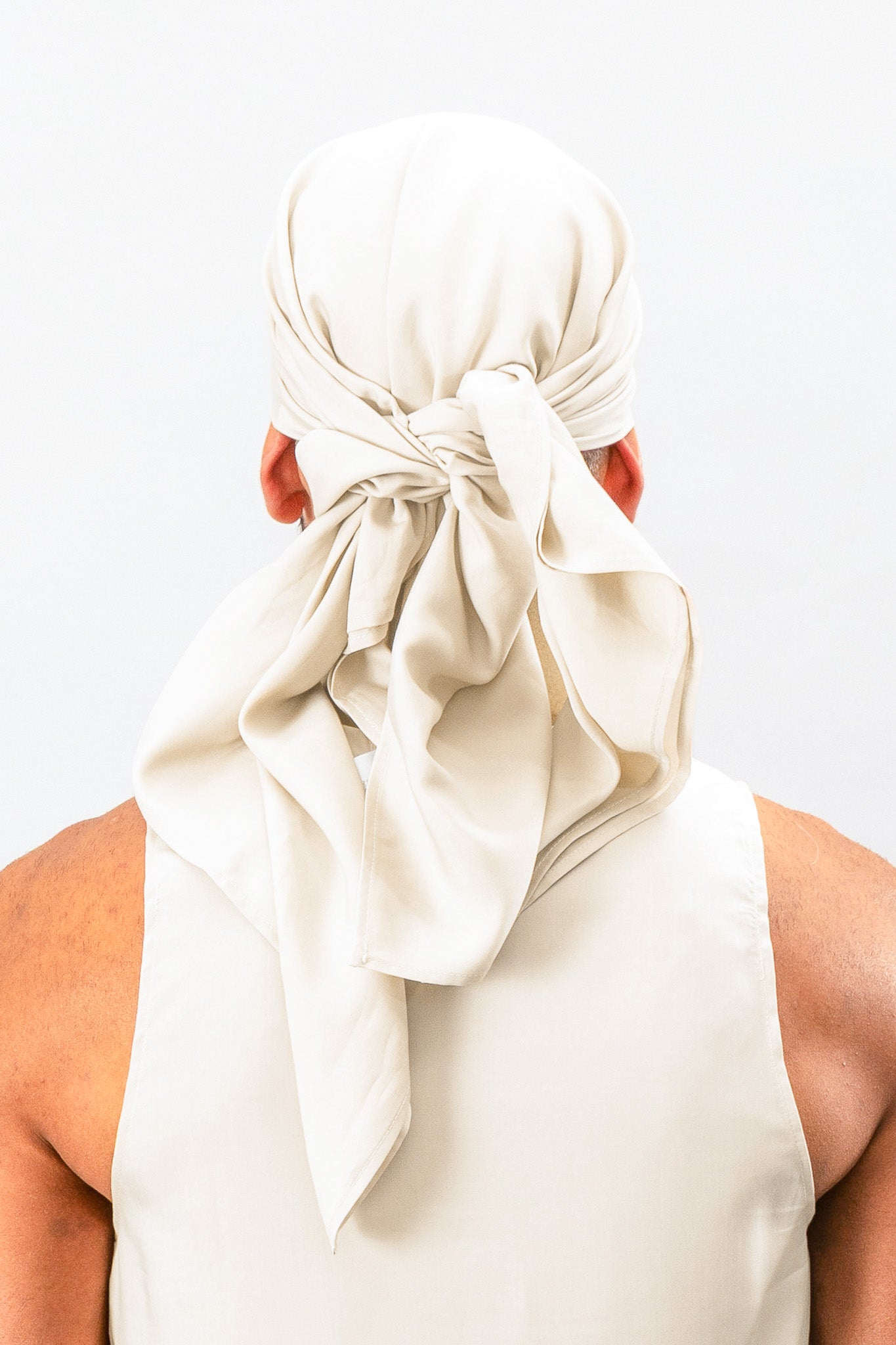 Vegan Silk Square Scarf - Cream