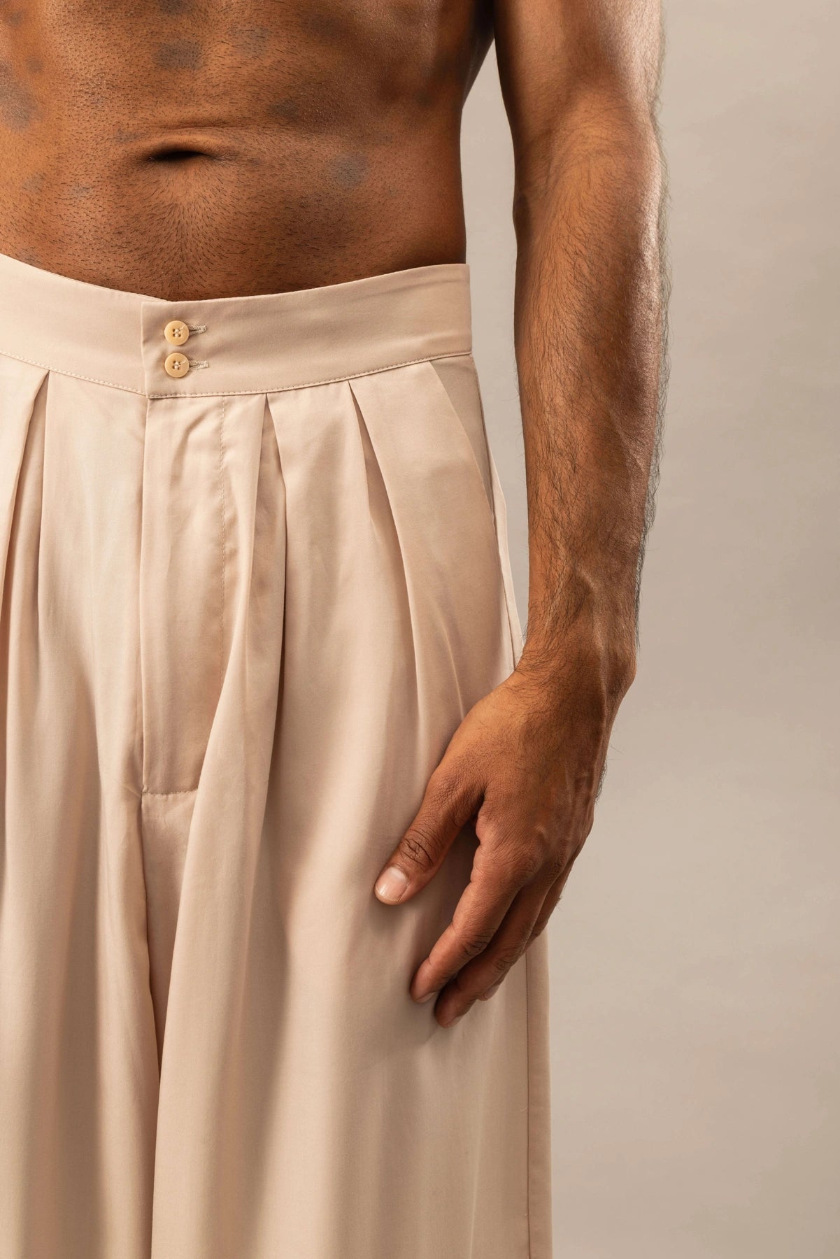 High Waisted Pleated Pants | Pink Clay