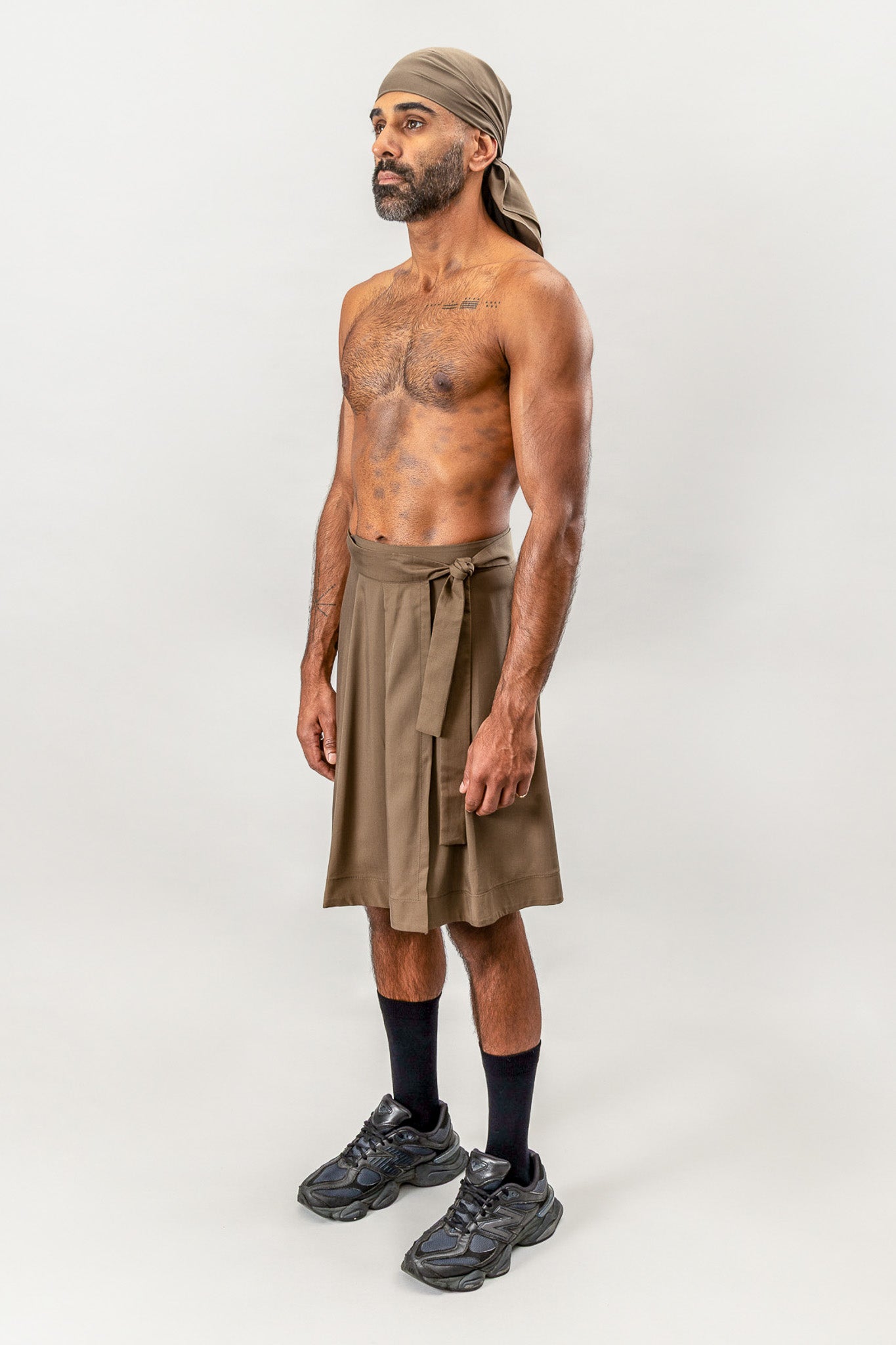 Kilt Wrap Skirt - Olive