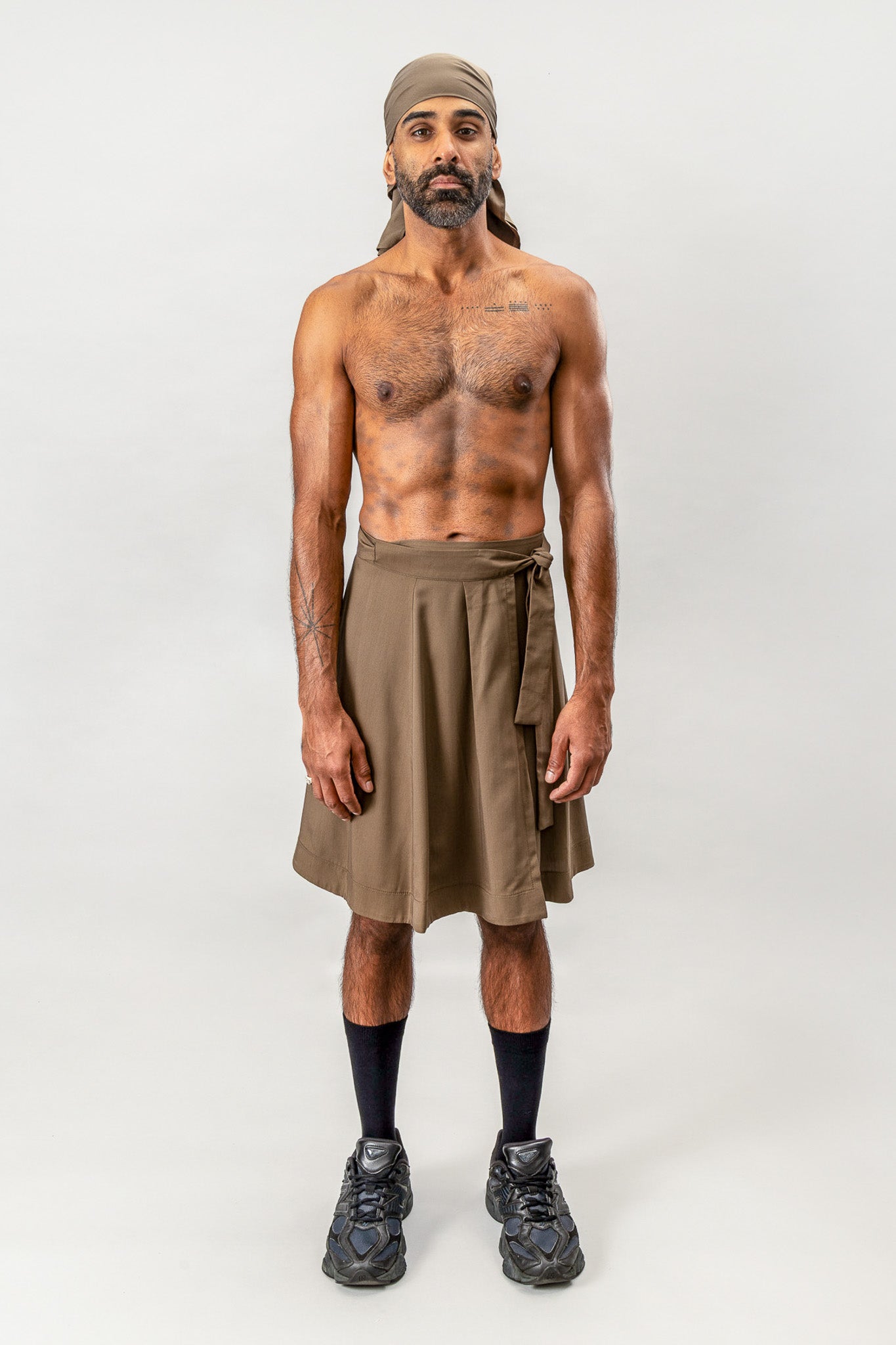 Kilt Wrap Skirt - Olive