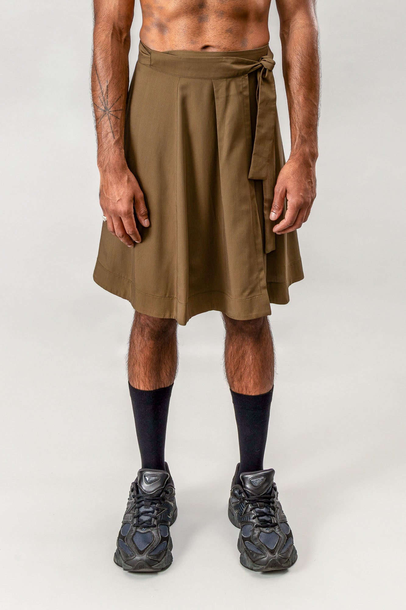 Kilt Wrap Skirt - Olive