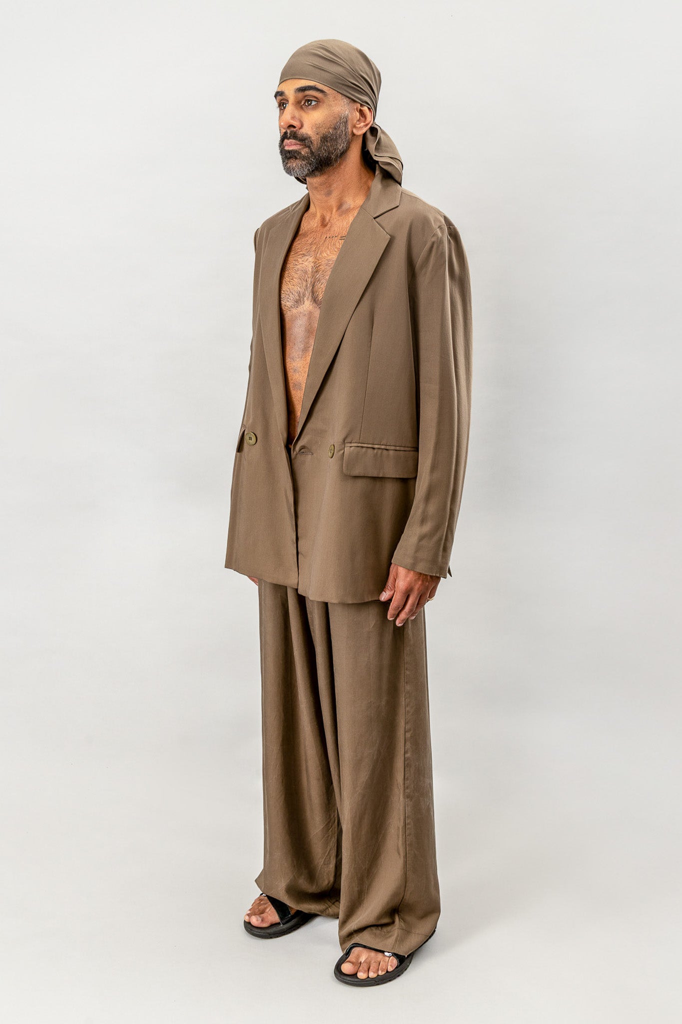 Double Breasted Blazer - Olive