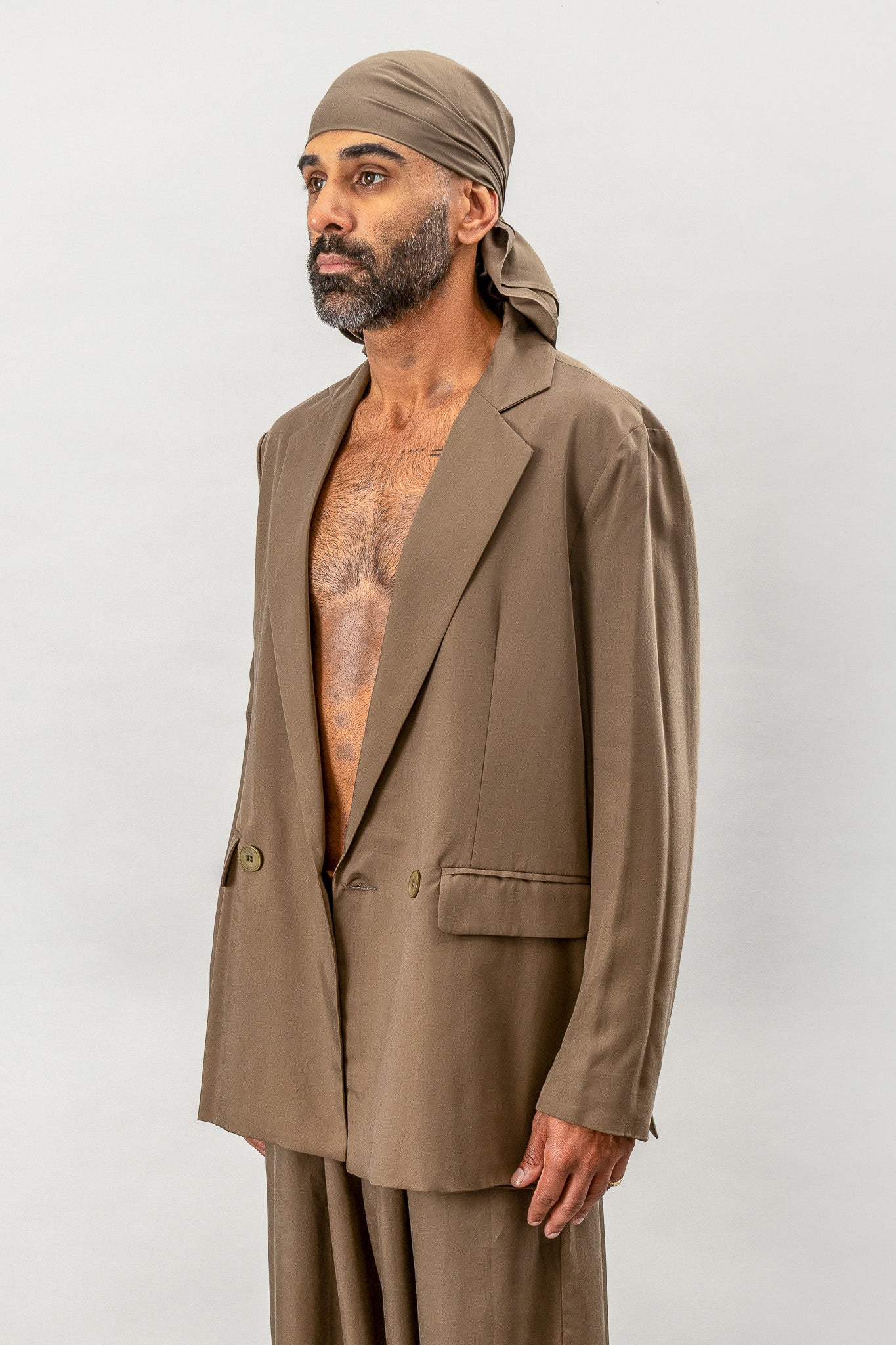 Double Breasted Blazer - Olive