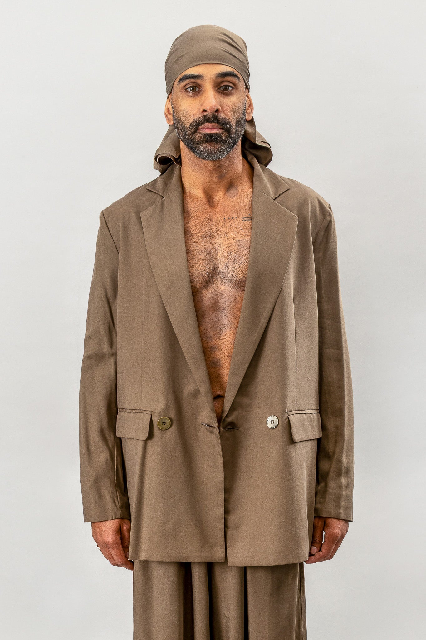 Double Breasted Blazer - Olive