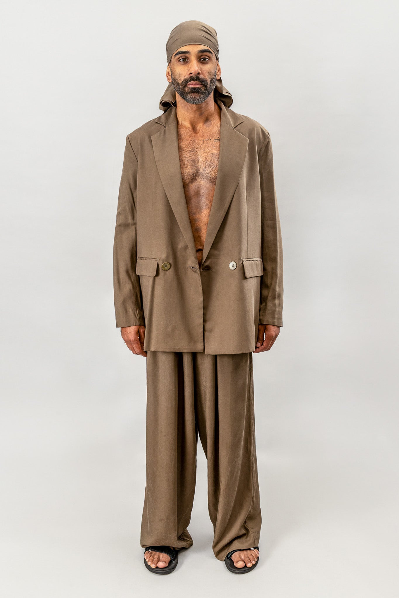 Double Breasted Blazer - Olive