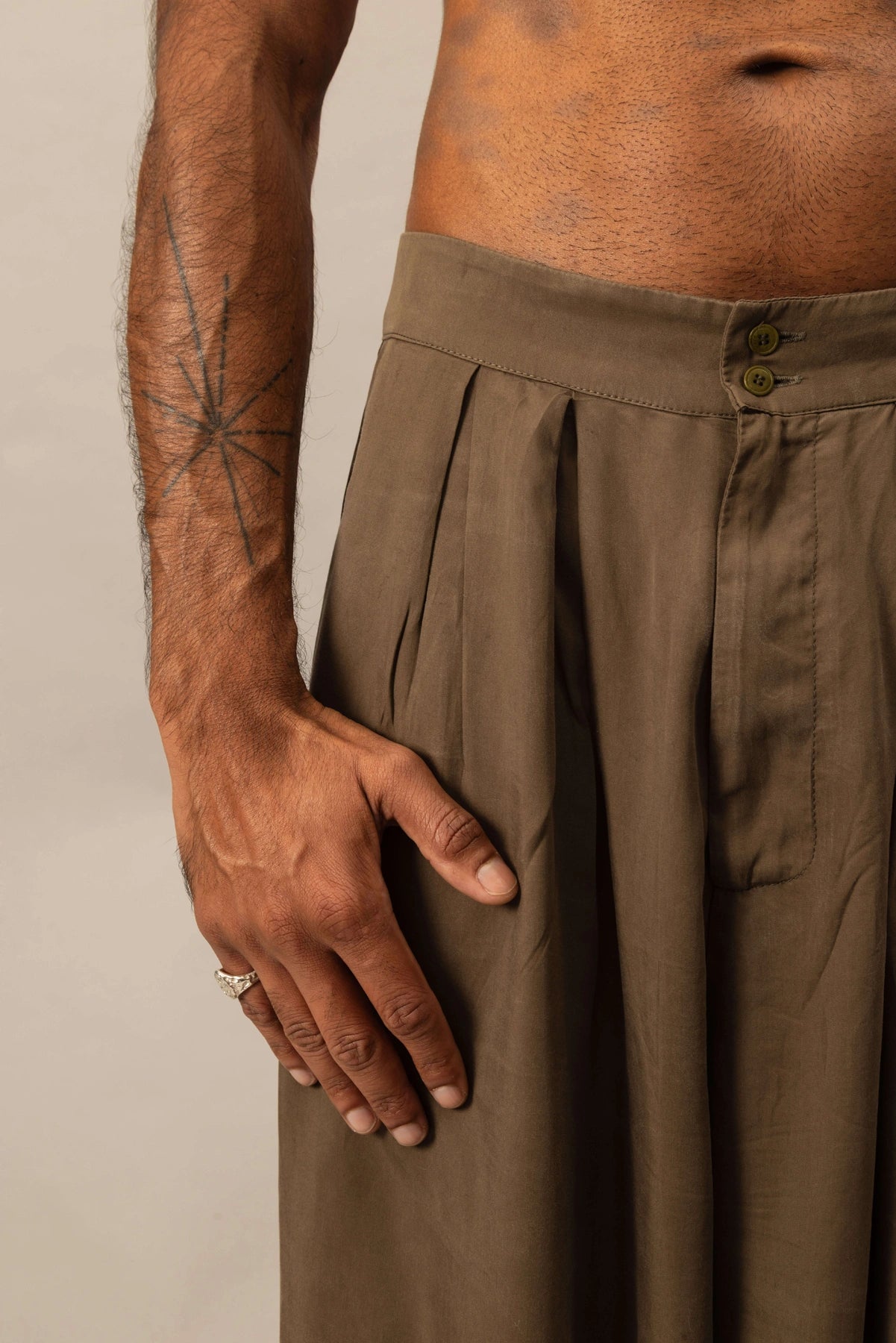 High Waisted Pleated Pants