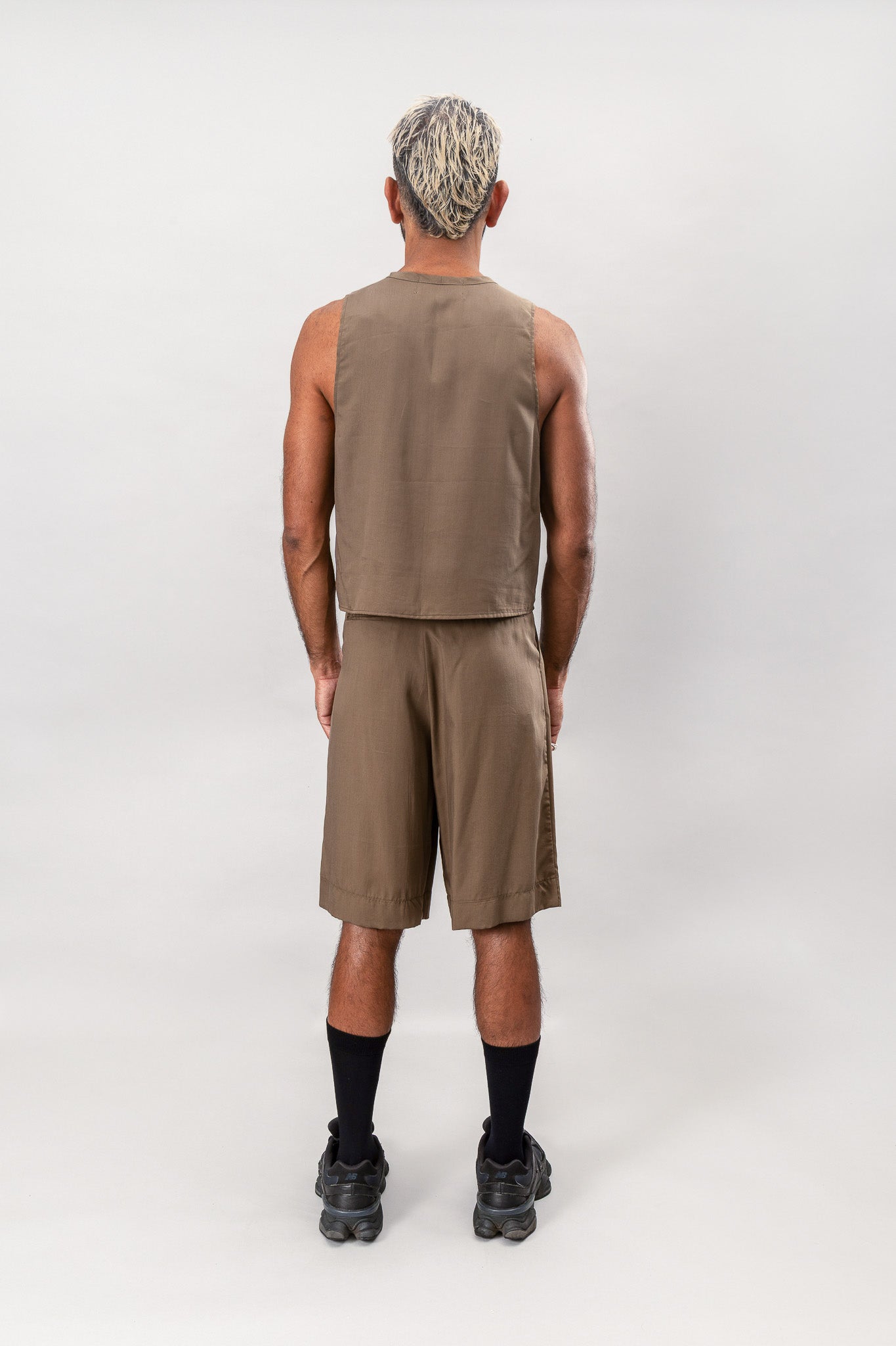 Wide Leg Shorts - Olive