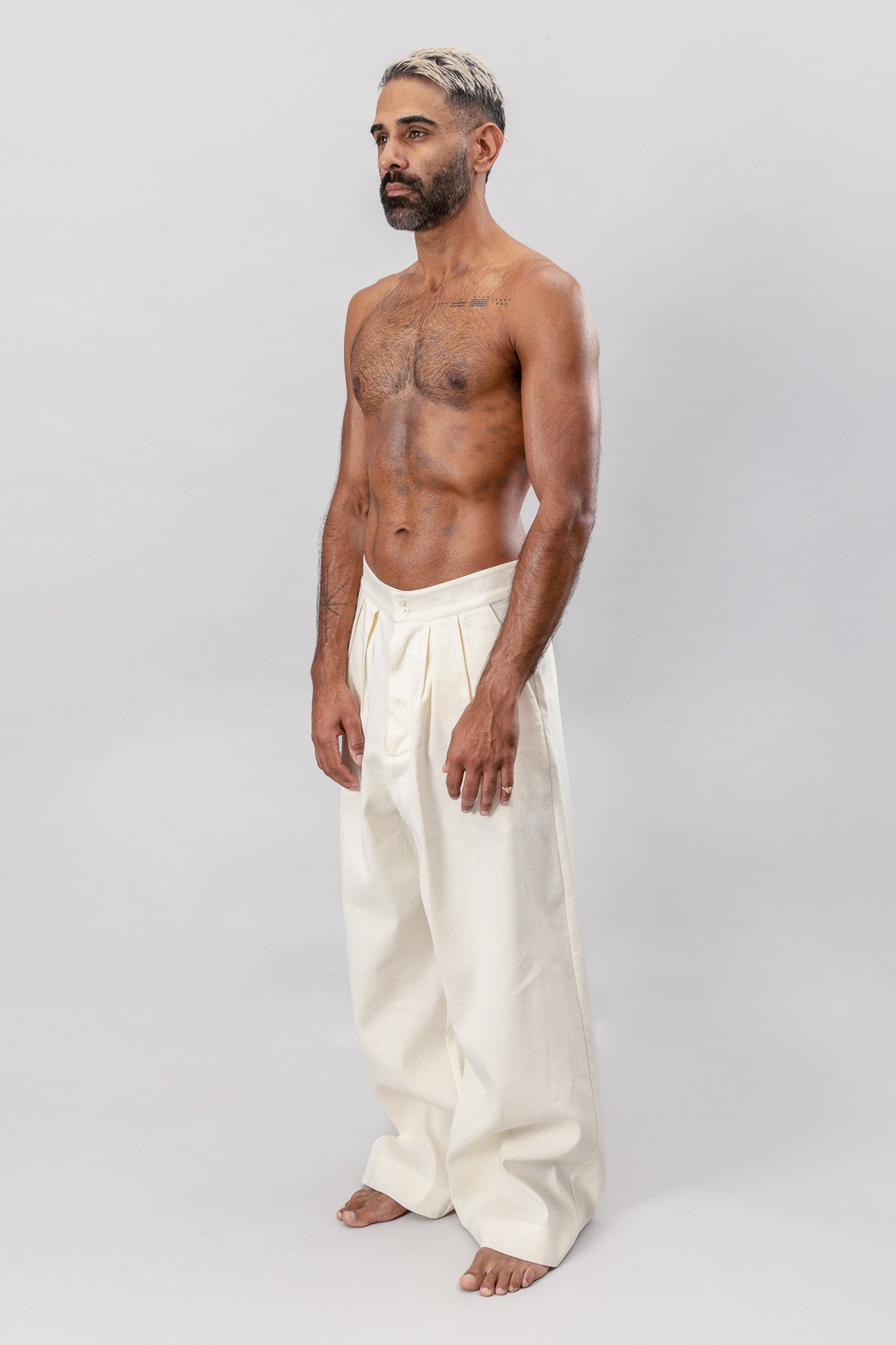 Tailored Pleated Pants - Recycled Cotton