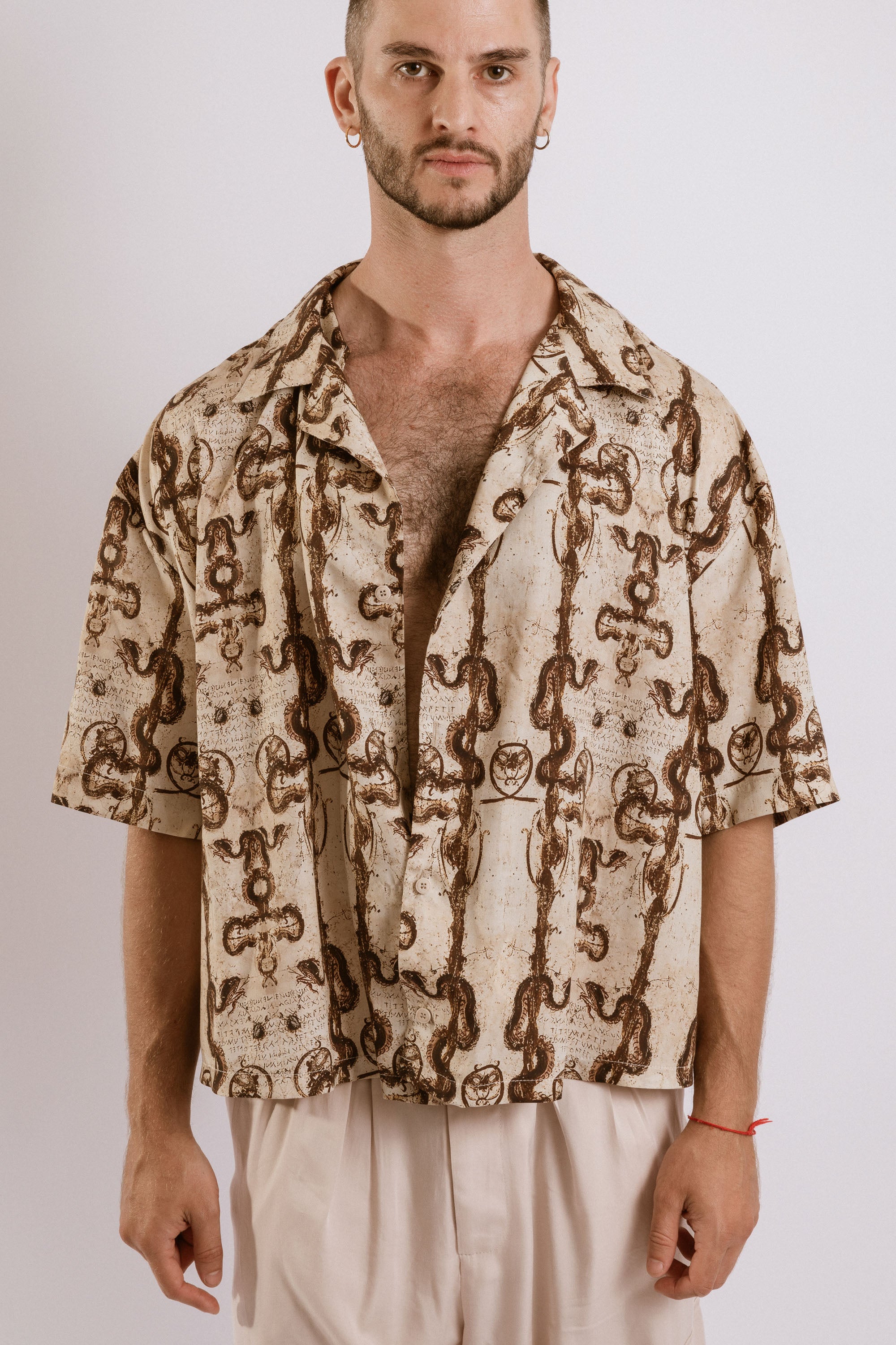 Artemisia Camp Collar Shirt - Red Kundalini